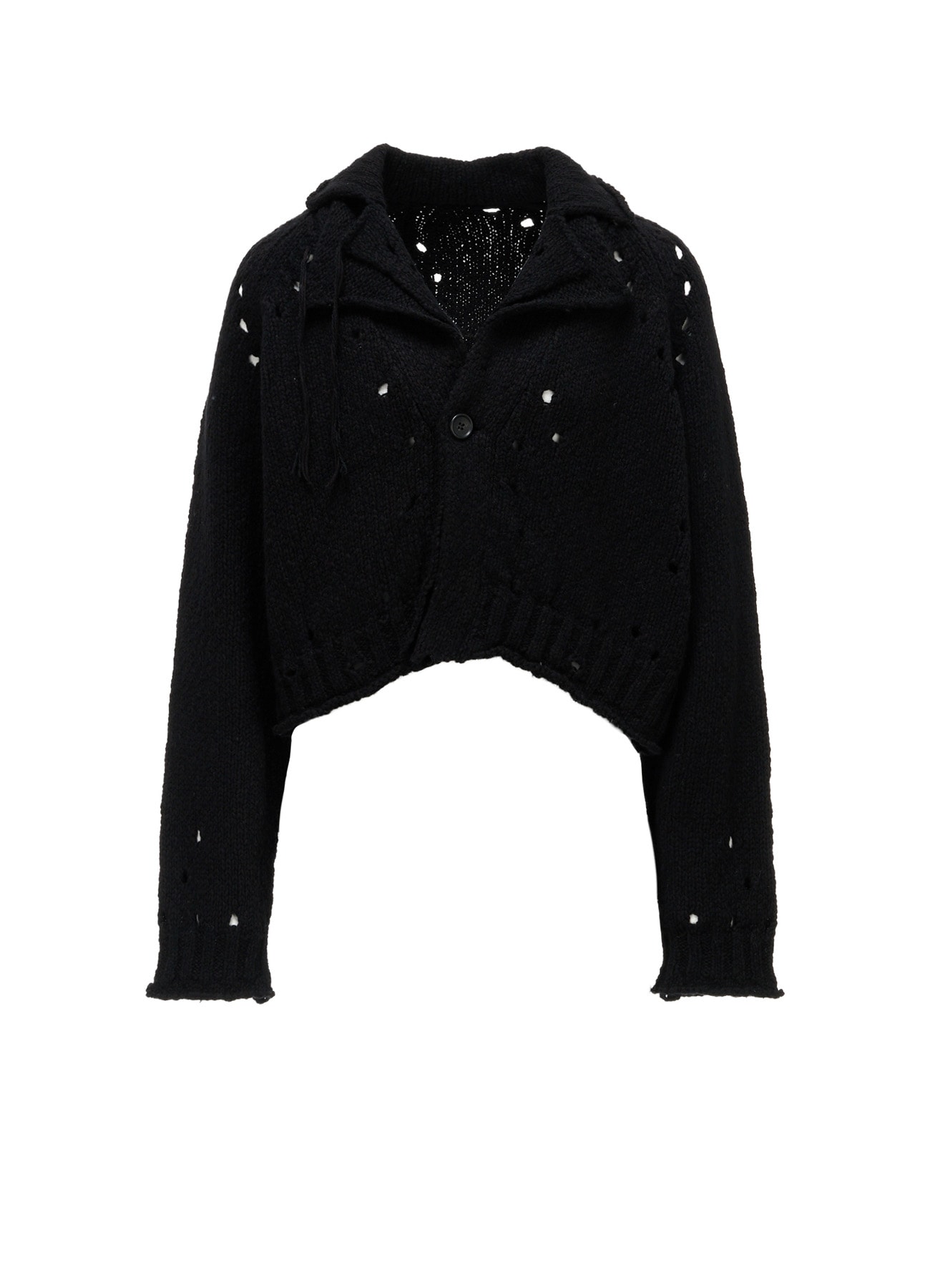 JERSEY PLATING ROUND NECK CARDIGAN(S Grey): Y's｜THE SHOP YOHJI
