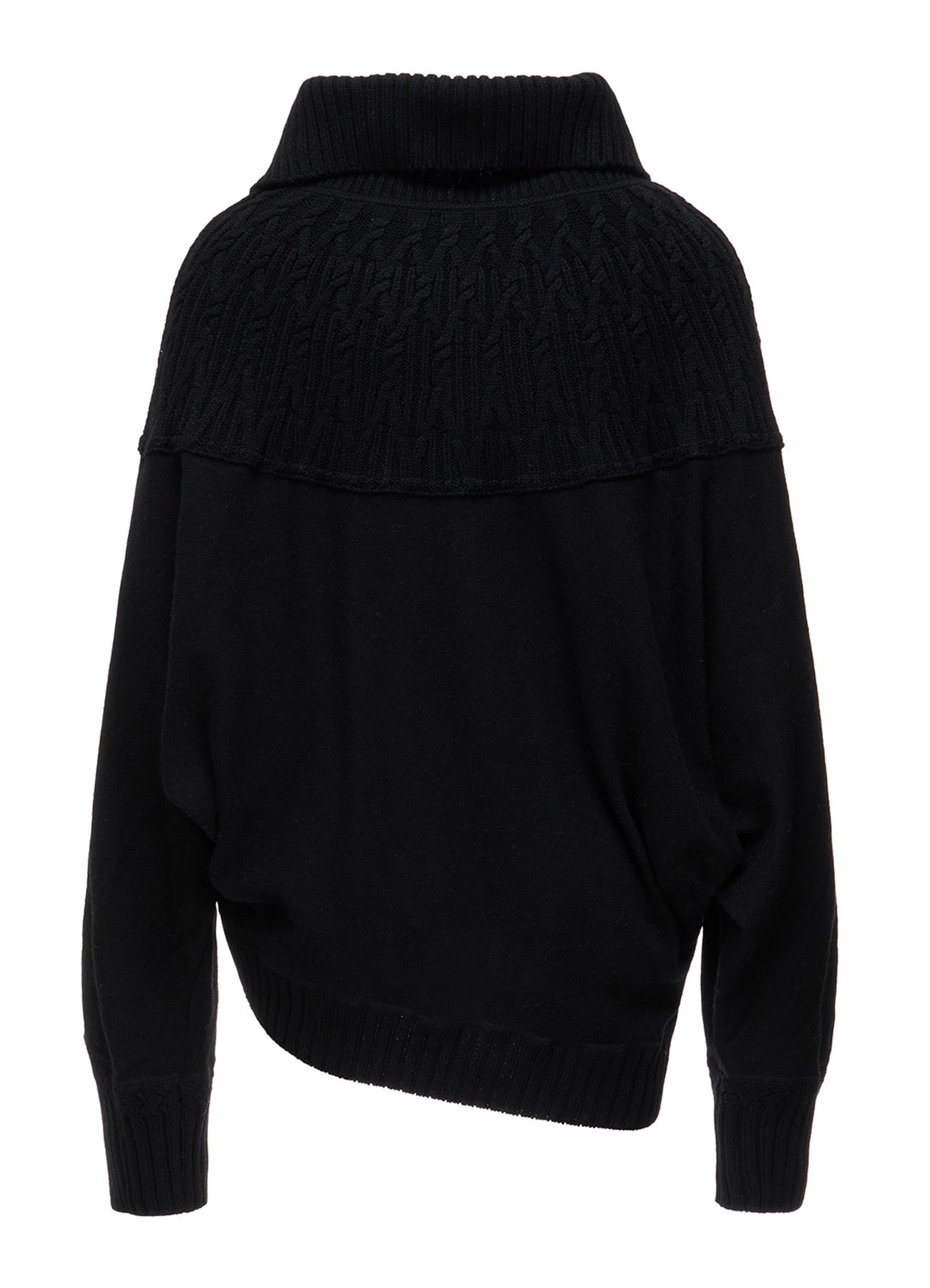 ROUND YOKE ARRANGED CARDIGAN