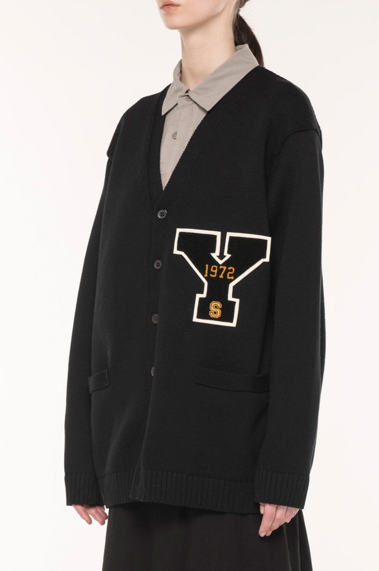 [Y's 1972 - Traditions] COTTON POLYESTER Y KNIT CARDIGAN