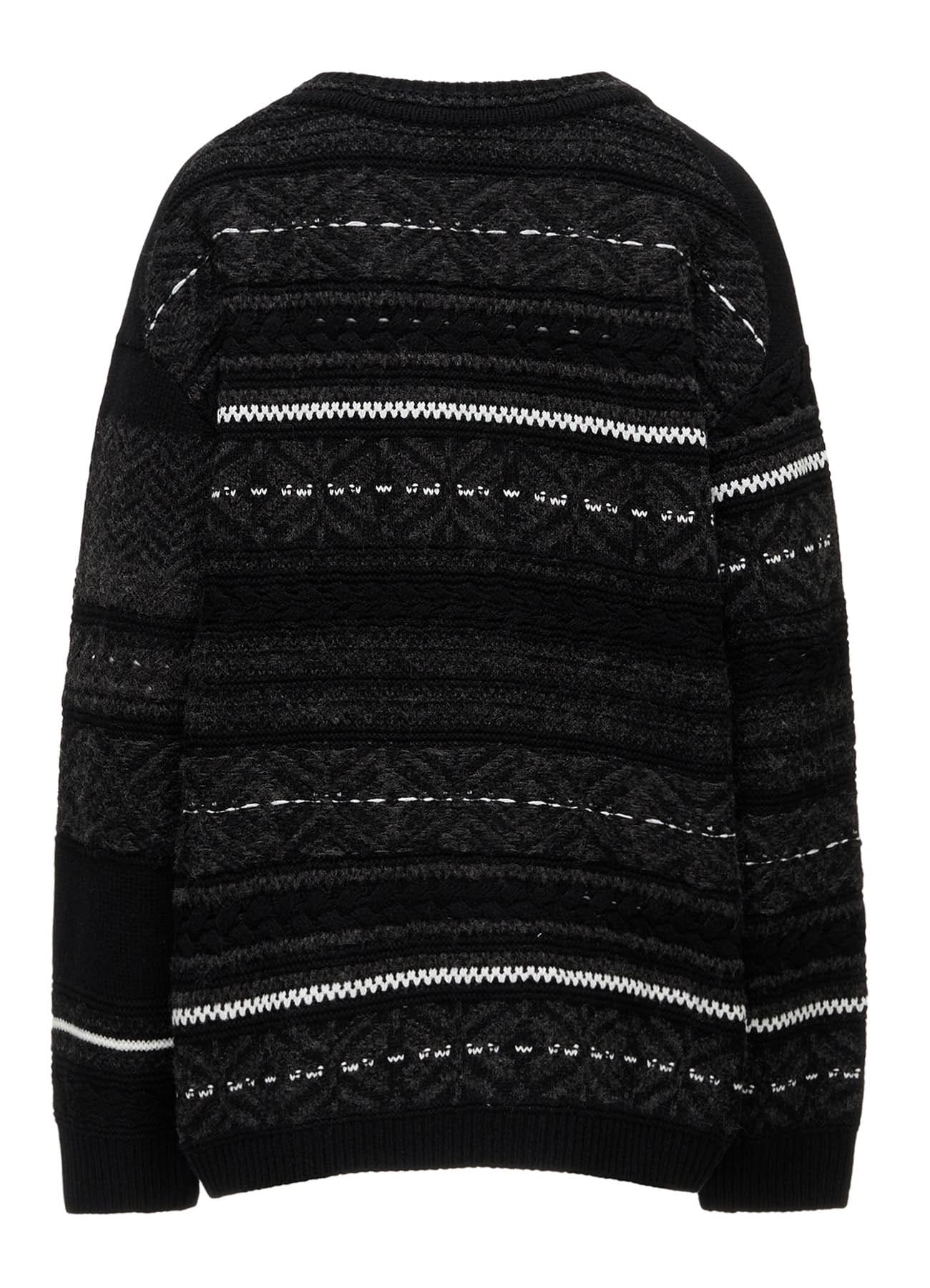 TYROLEAN JACQUARD HENLEY NECK PULLOVER