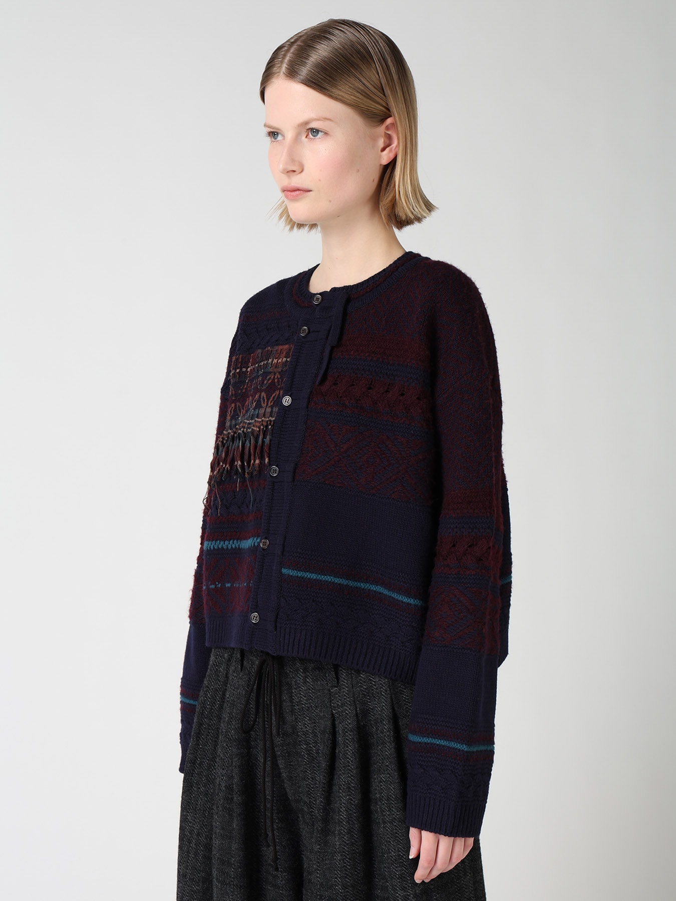 TYROLEAN JACQUARD CARDIGAN