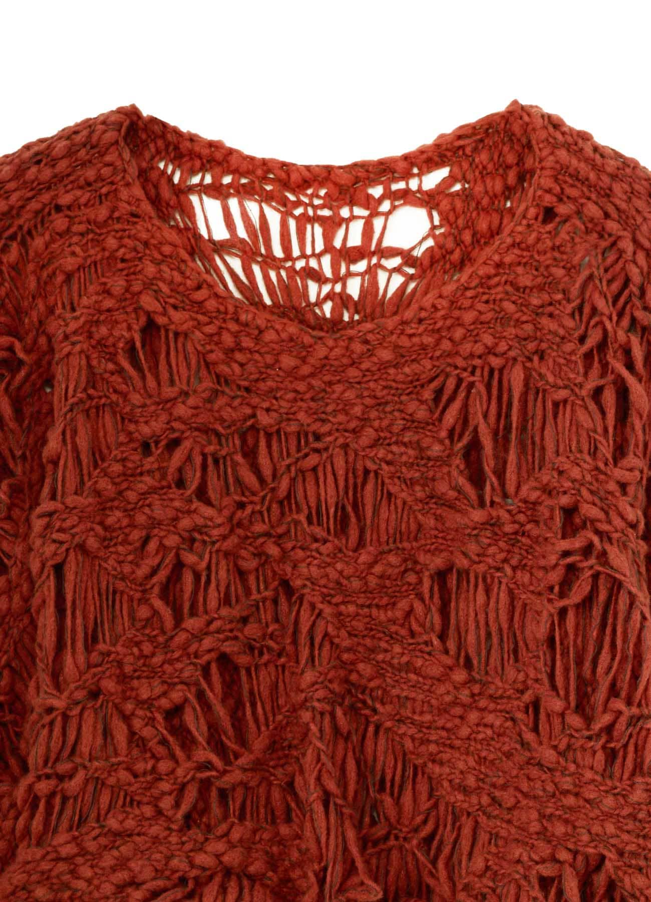 SUPER CHUNKY DISTORTED SLUB CROPPED PULLOVER
