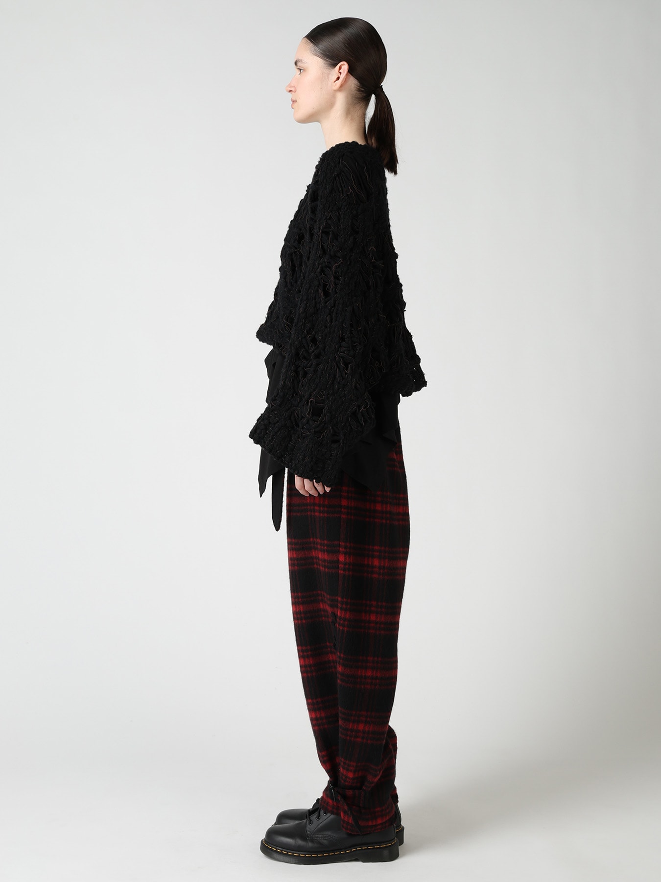 SUPER CHUNKY DISTORTED SLUB CROPPED PULLOVER