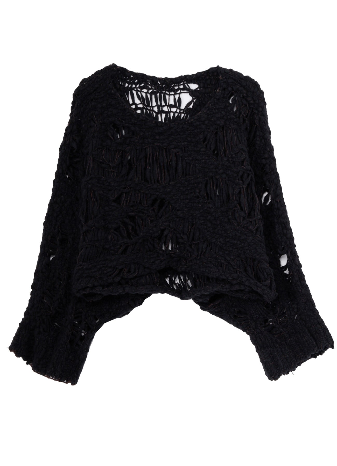 SUPER CHUNKY DISTORTED SLUB CROPPED PULLOVER