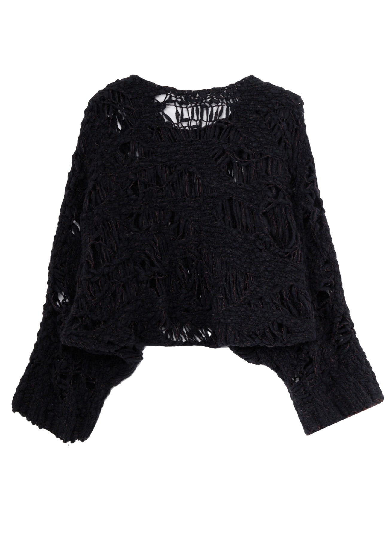 SUPER CHUNKY DISTORTED SLUB CROPPED PULLOVER