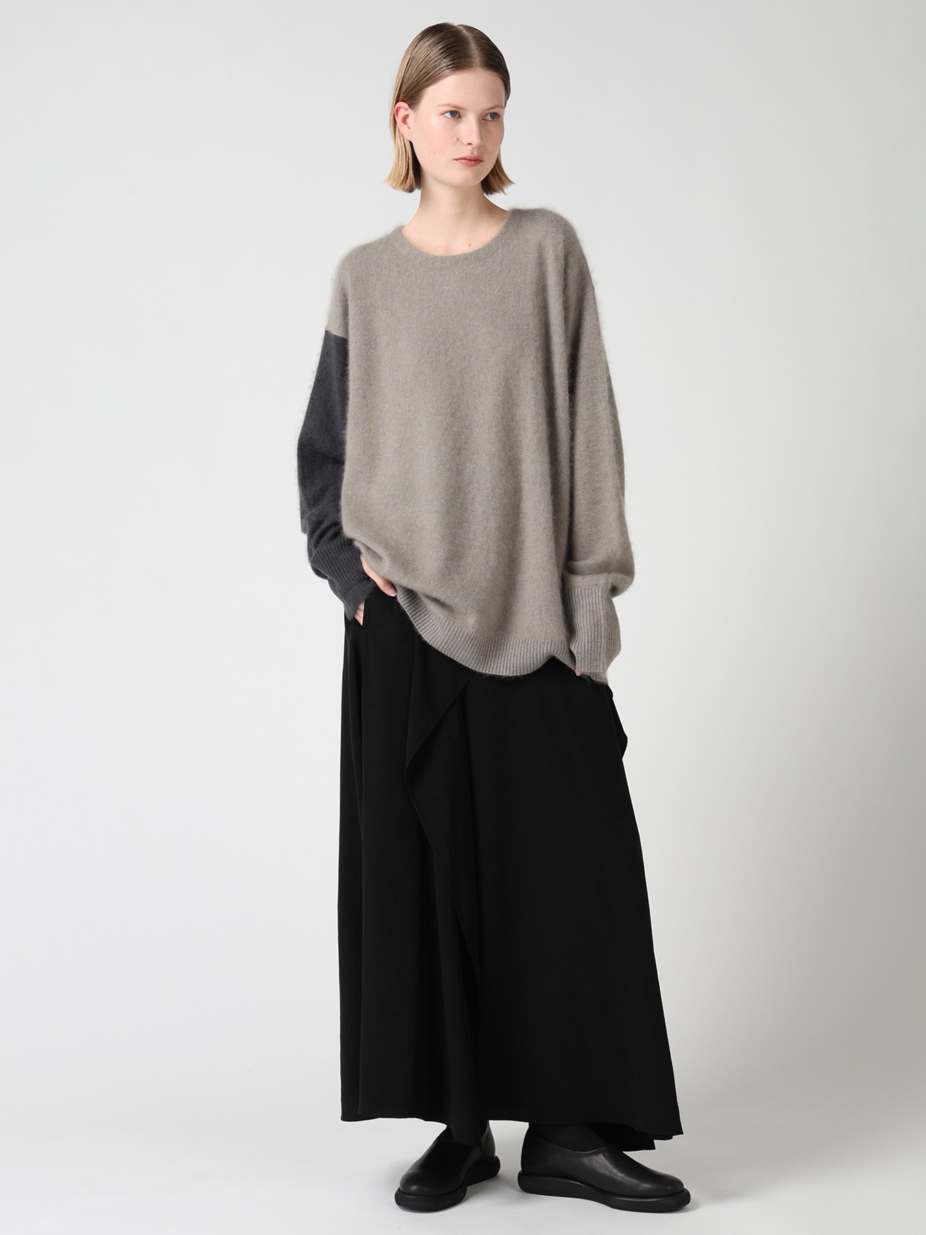 CASHMERE COLOR BLOCKING PULLOVER