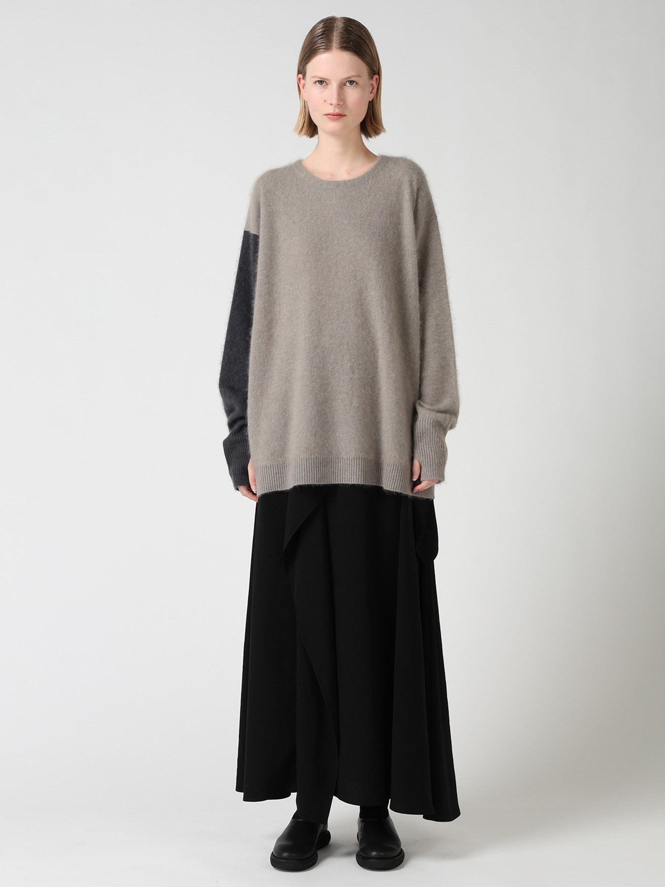 CASHMERE COLOR BLOCKING PULLOVER