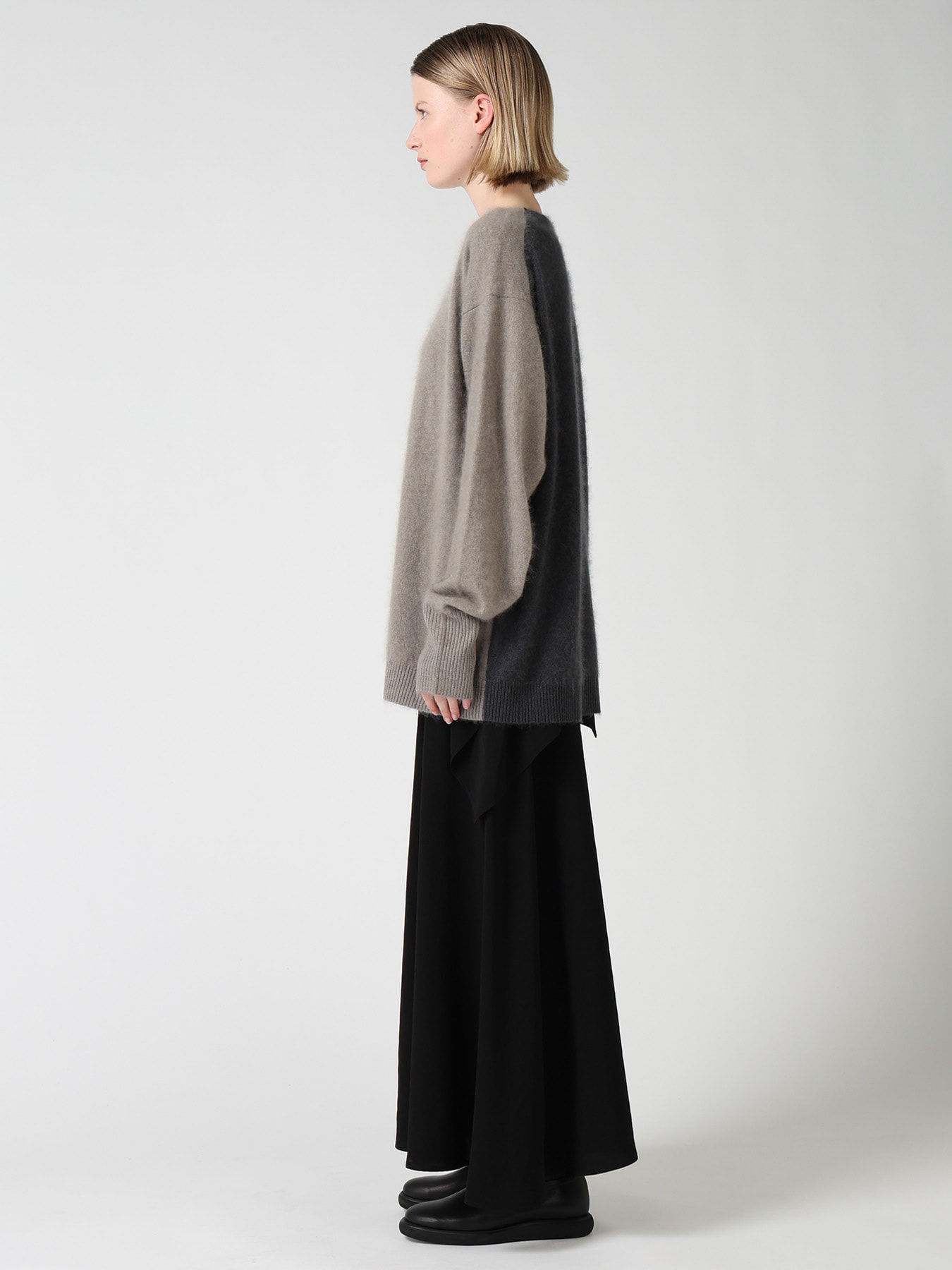 CASHMERE COLOR BLOCKING PULLOVER