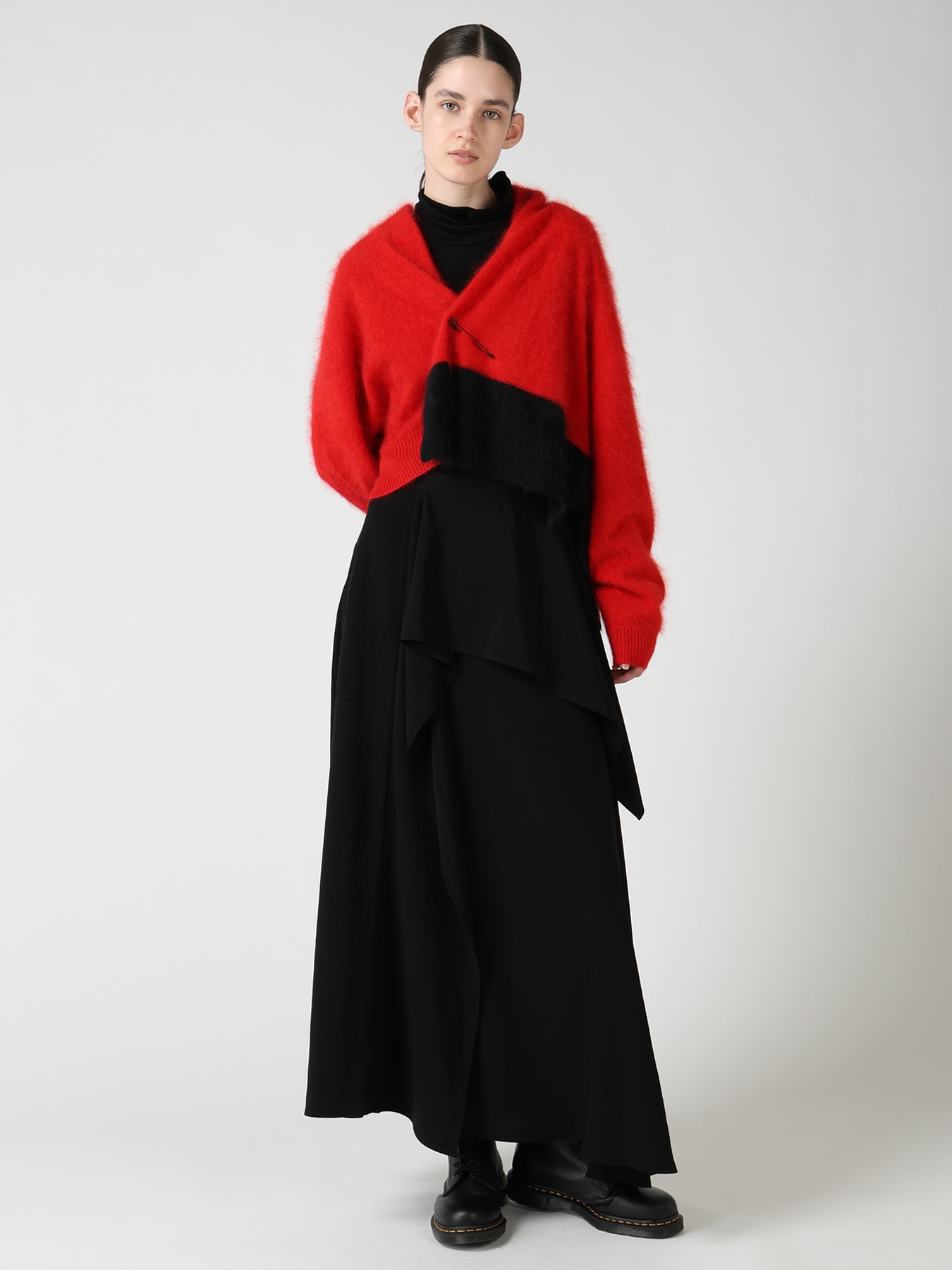 CASHMERE COLOR BLOCKING GOWN