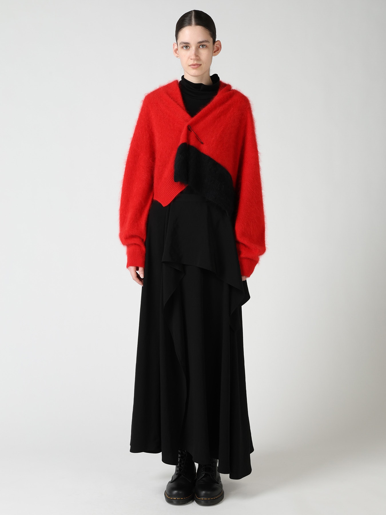 CASHMERE COLOR BLOCKING GOWN