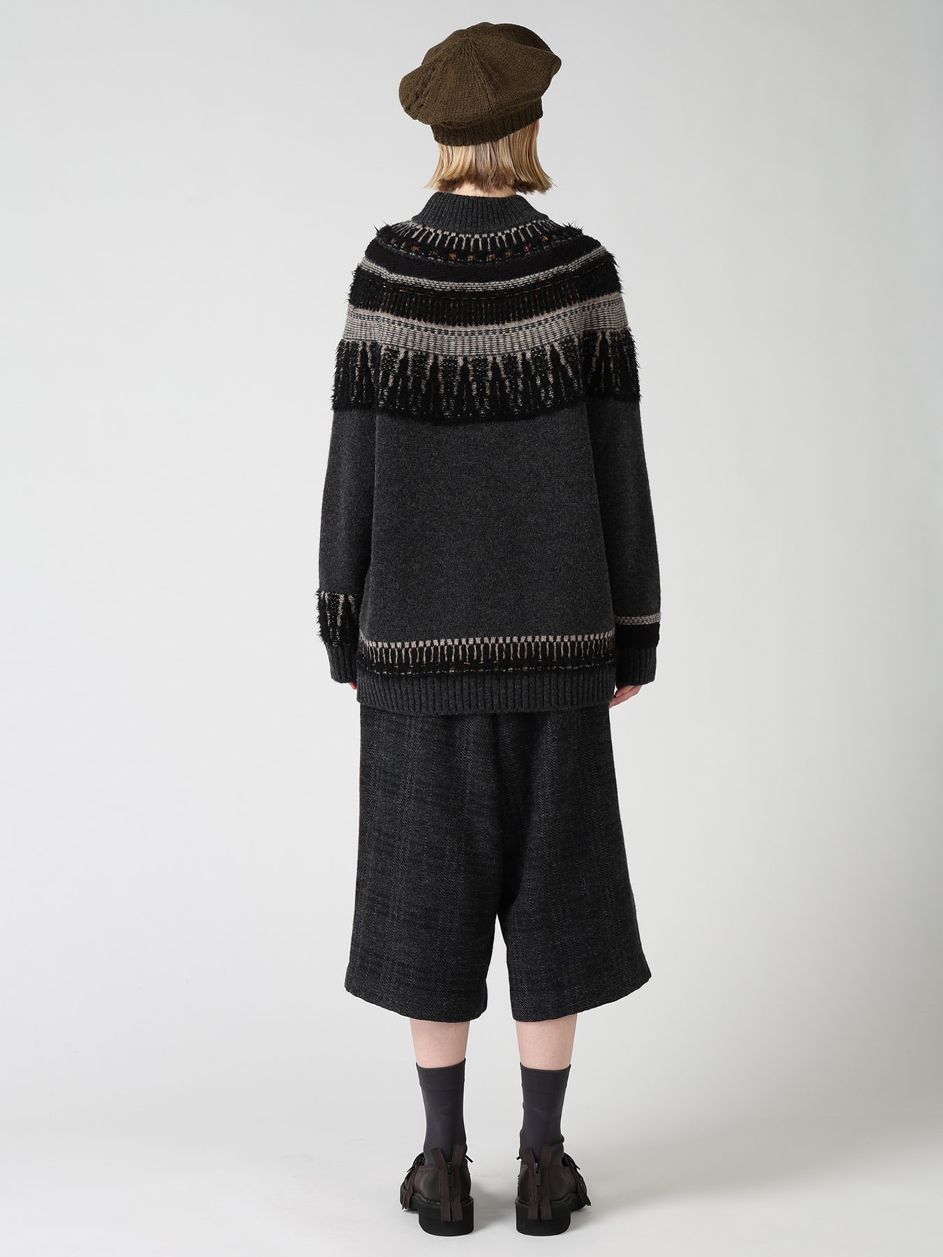 MULTI-MATERIAL NORDIC PULLOVER
