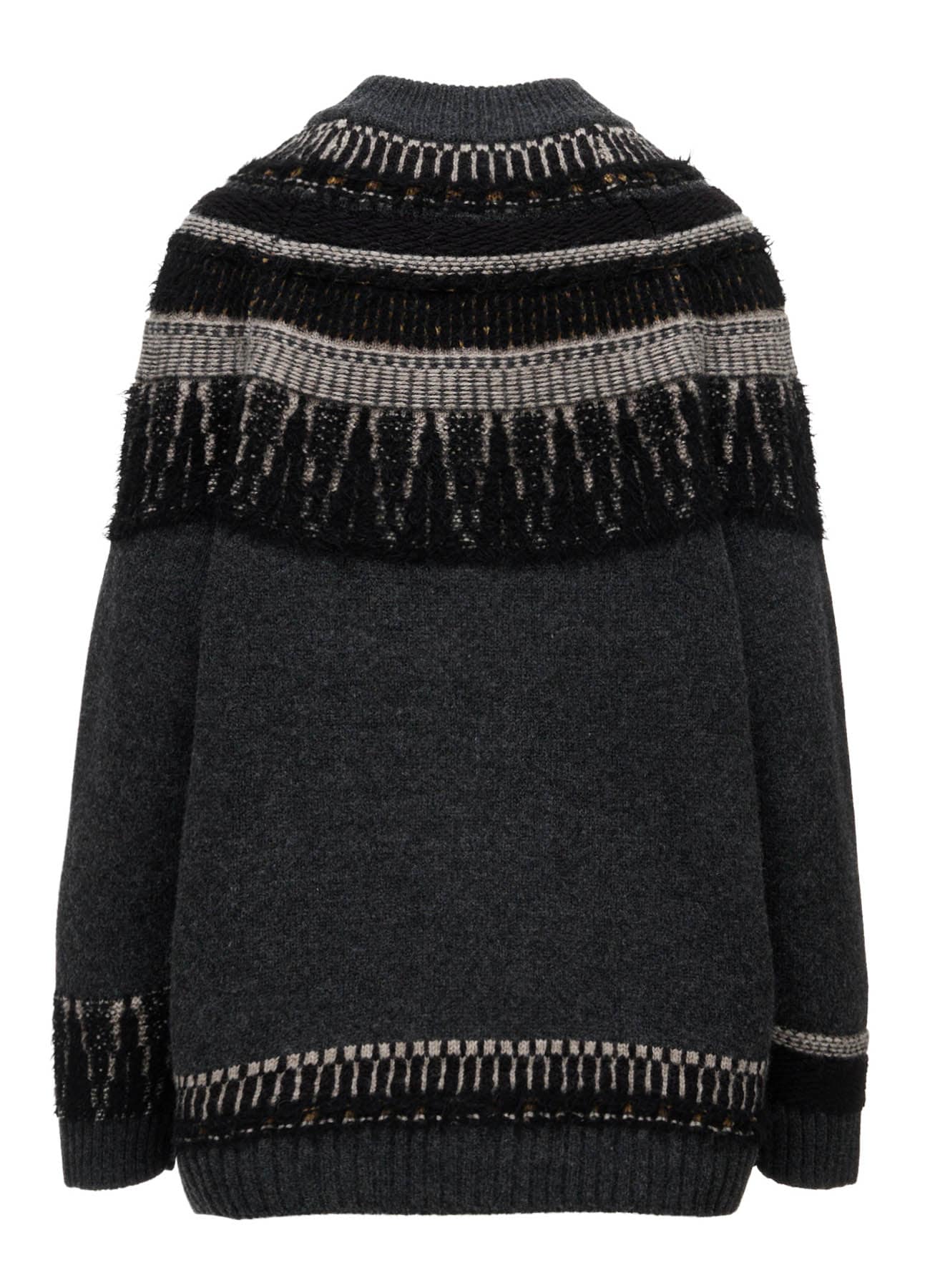 MULTI-MATERIAL NORDIC PULLOVER