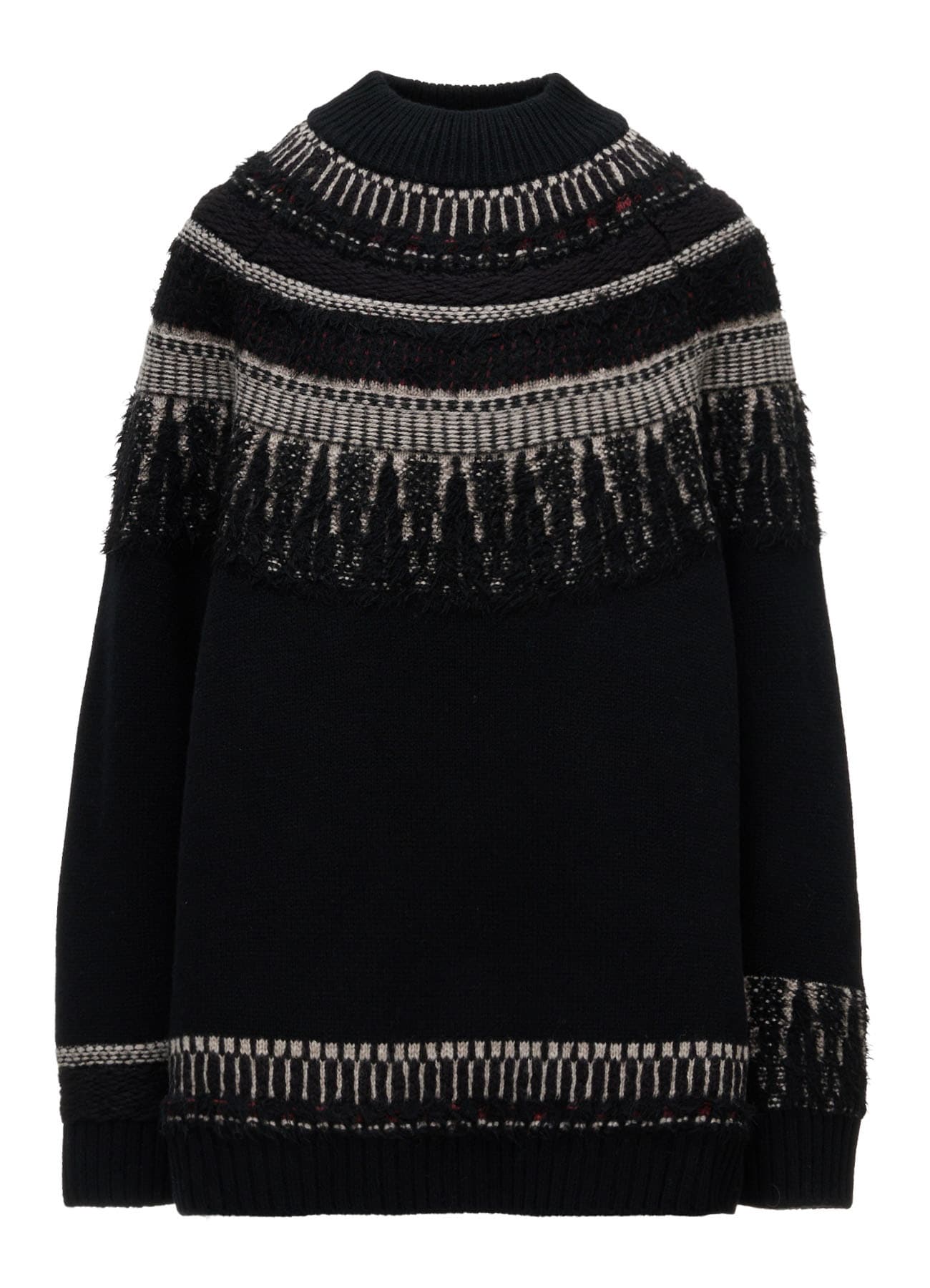 MULTI-MATERIAL NORDIC PULLOVER