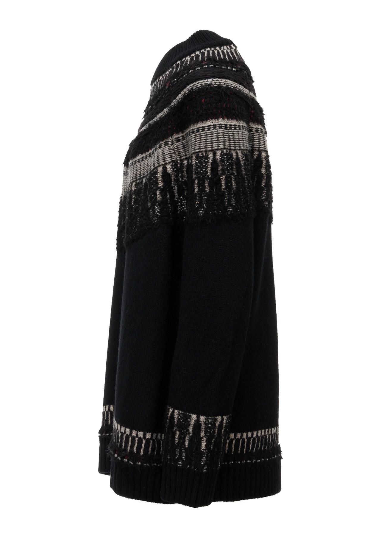 MULTI-MATERIAL NORDIC PULLOVER
