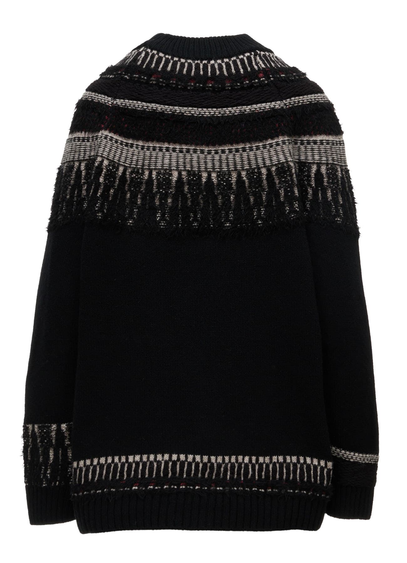 MULTI-MATERIAL NORDIC PULLOVER