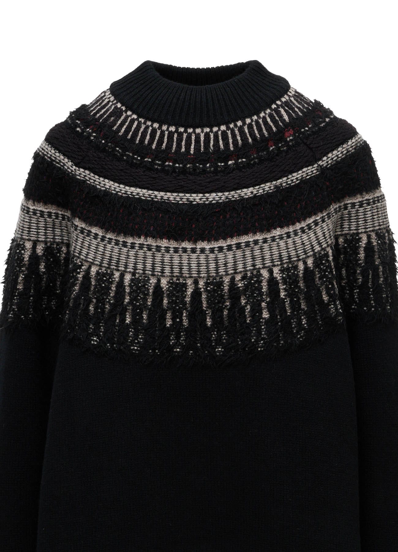 MULTI-MATERIAL NORDIC PULLOVER