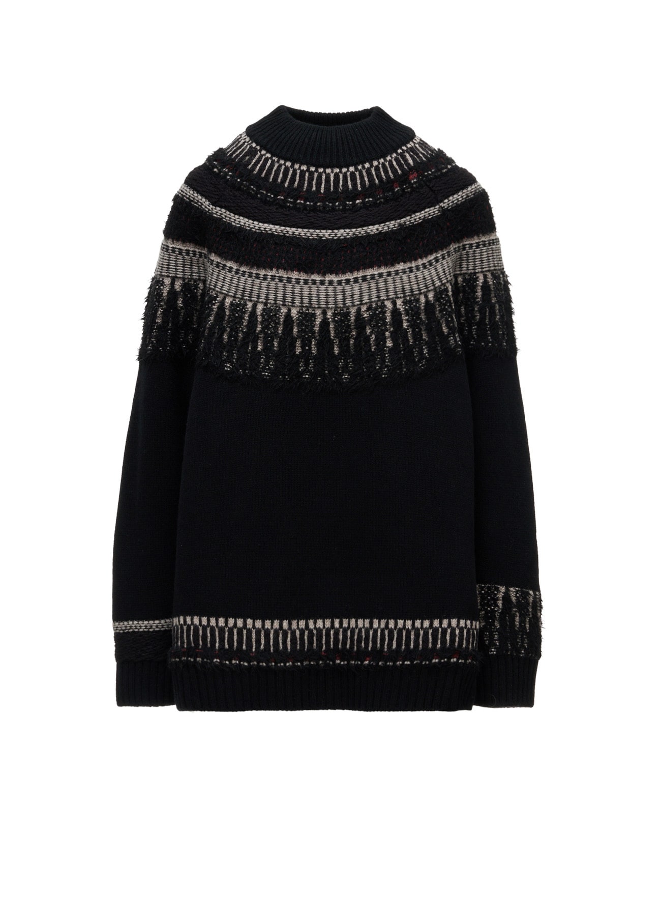 MULTI-MATERIAL NORDIC PULLOVER