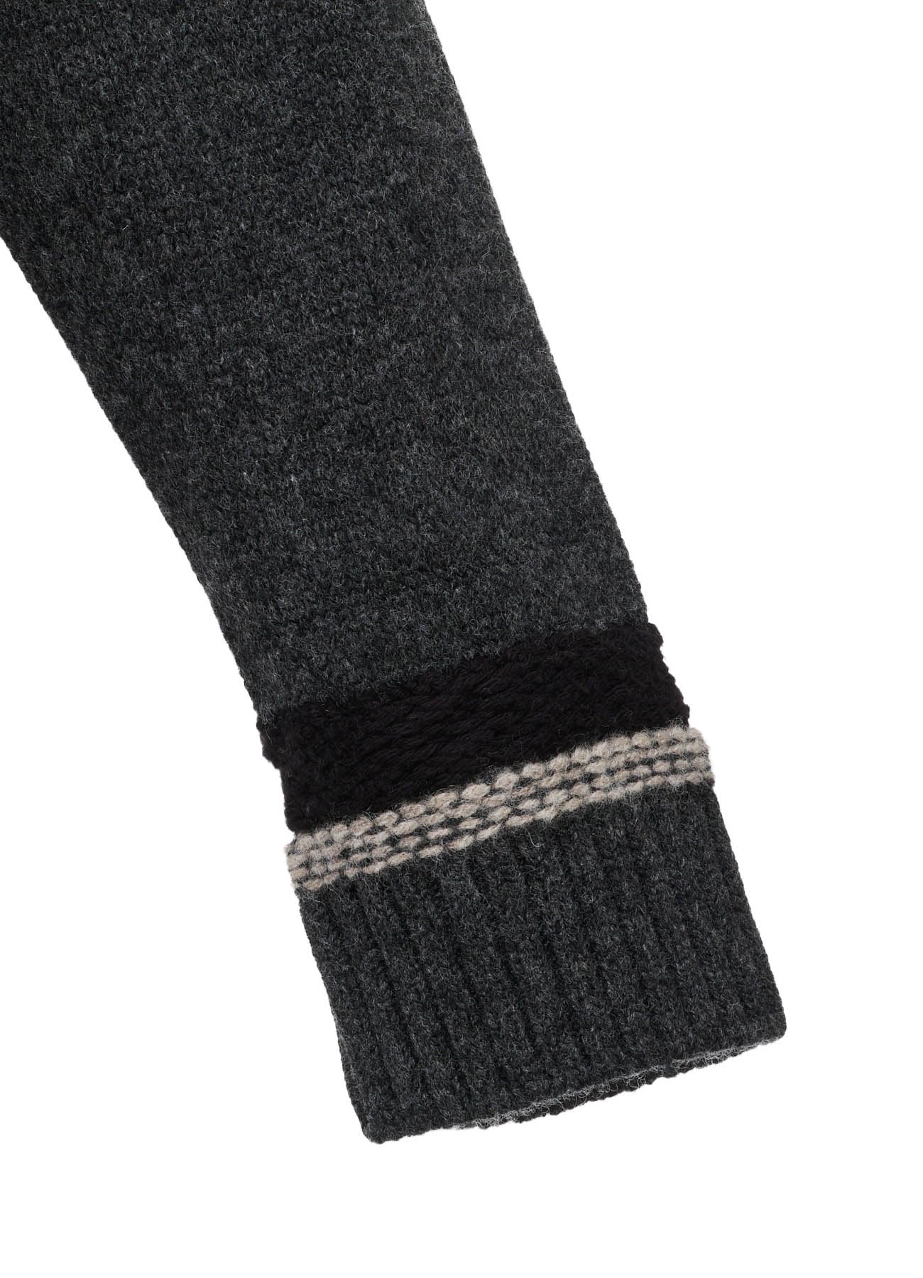 MULTI-MATERIAL NORDIC CARDIGAN