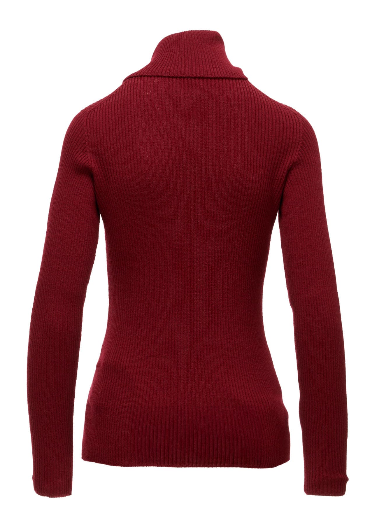 WOOL RIB 3-WAY BUTTON-UP HIGH NECK PULLOVER