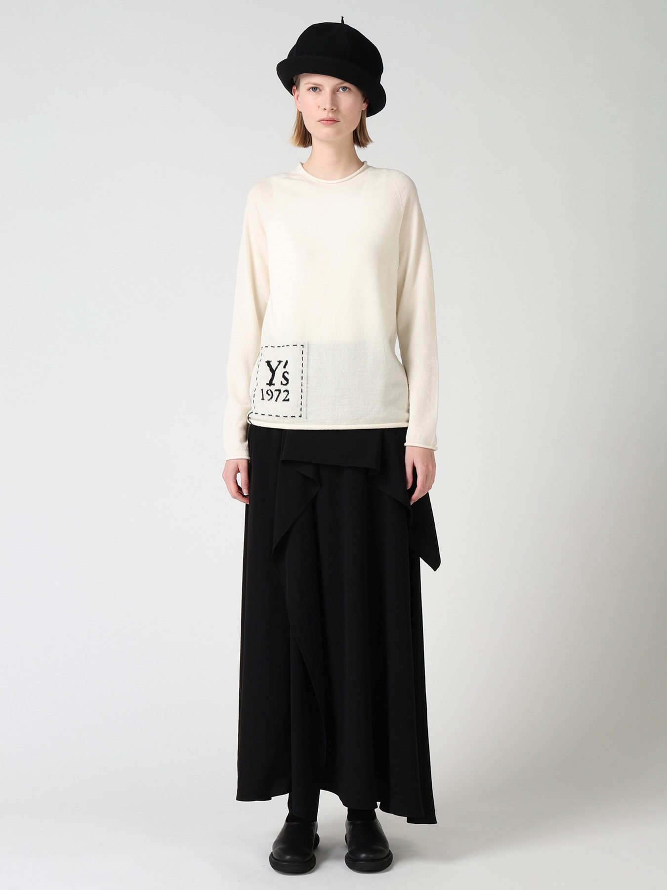 WOOL INTARSIA Y's LOGO PULLOVER