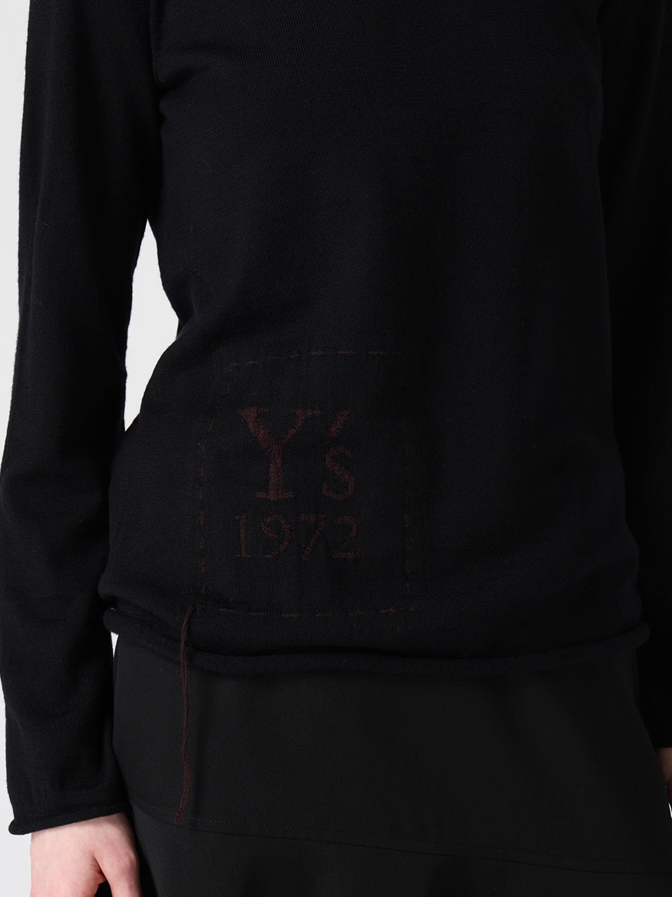 WOOL INTARSIA Y's LOGO PULLOVER