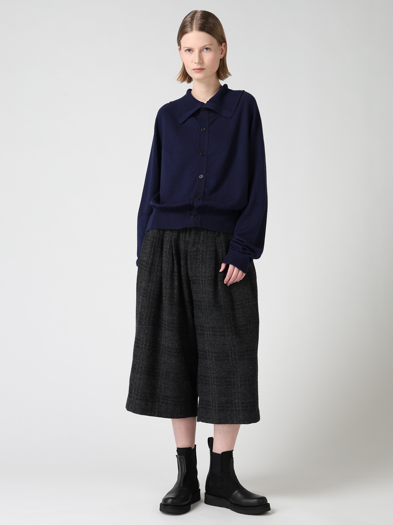 WOOL INTARSIA Y's LOGO CARDIGAN