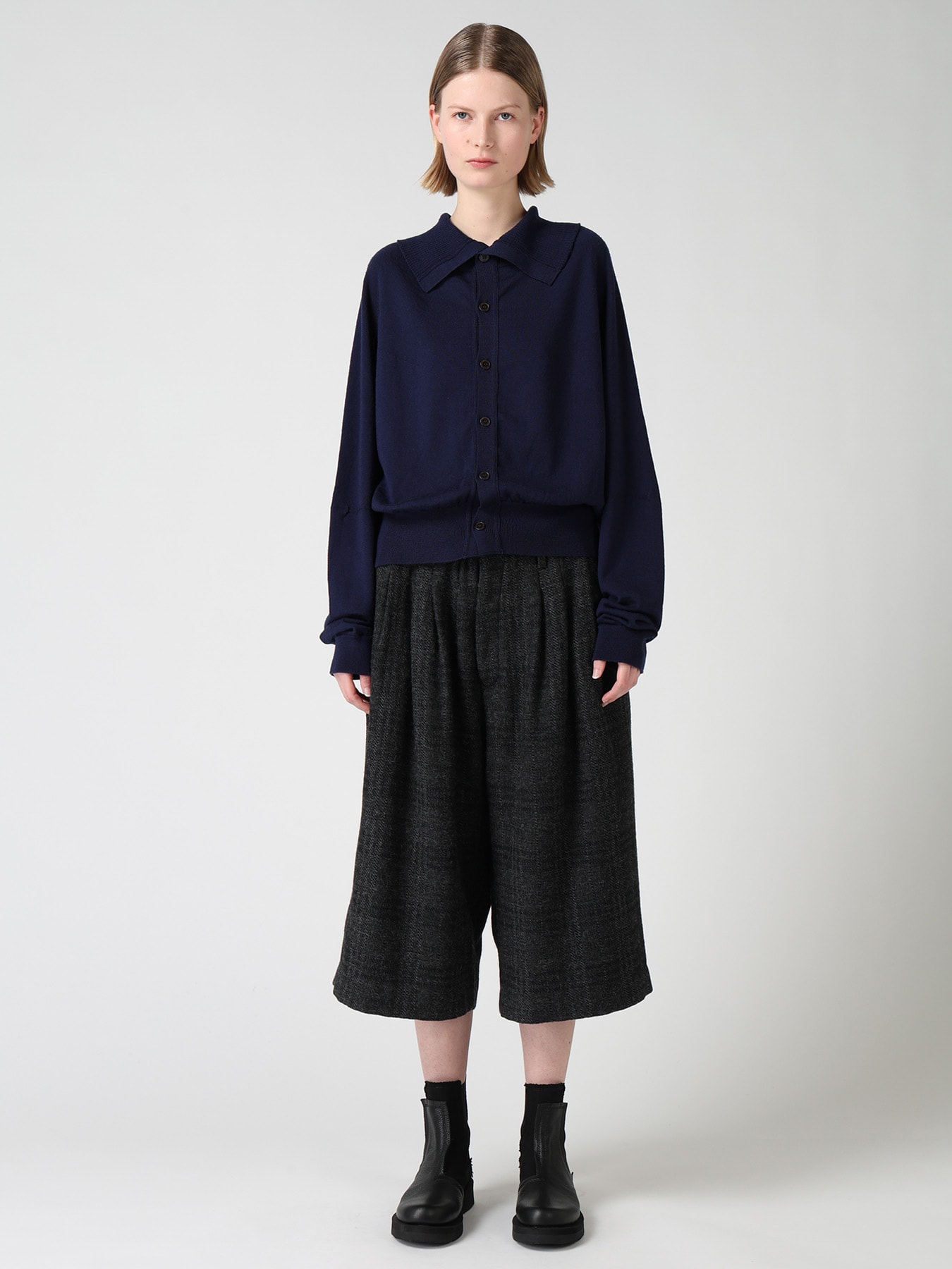WOOL INTARSIA Y's LOGO CARDIGAN
