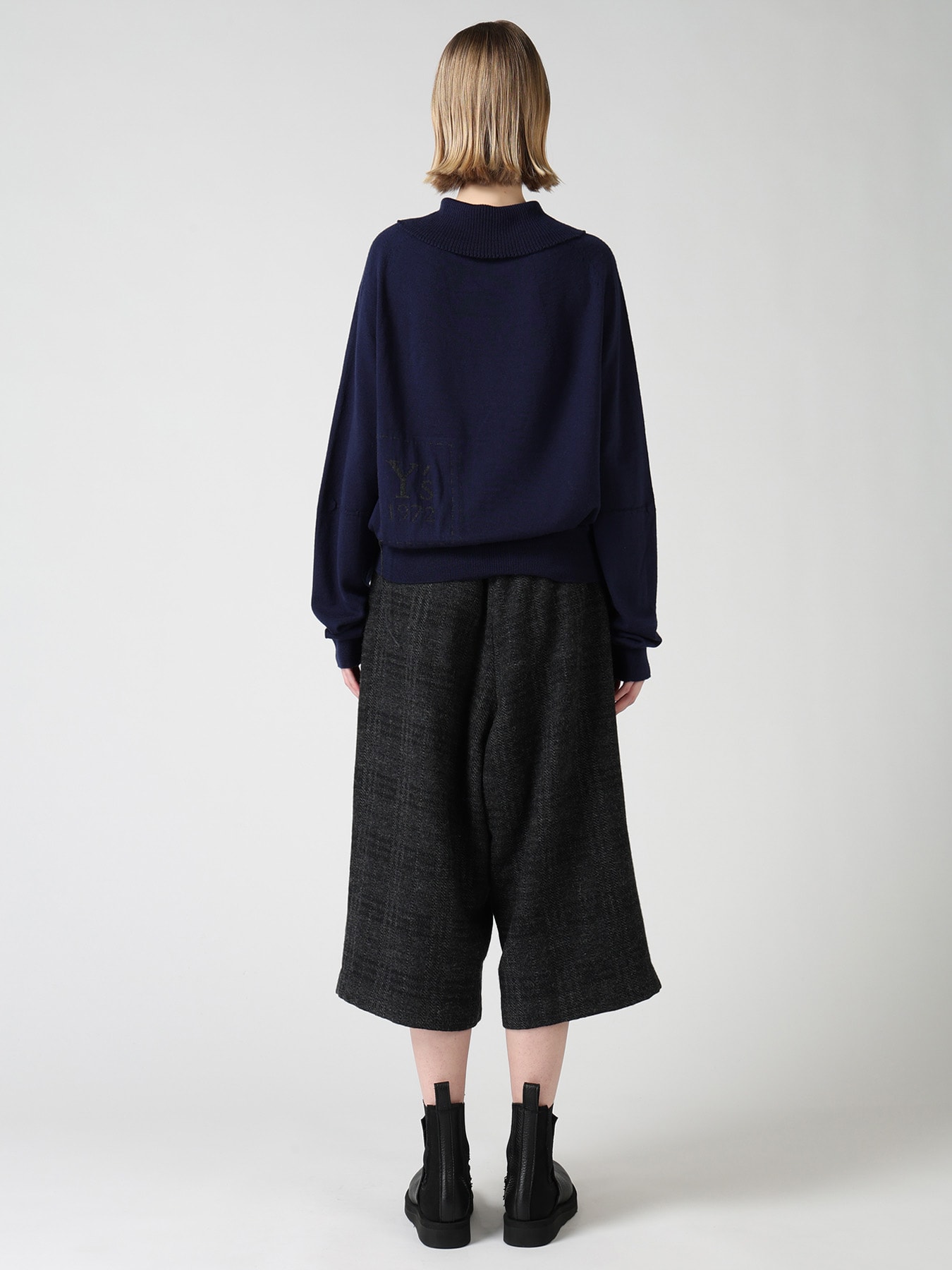 WOOL INTARSIA Y's LOGO CARDIGAN