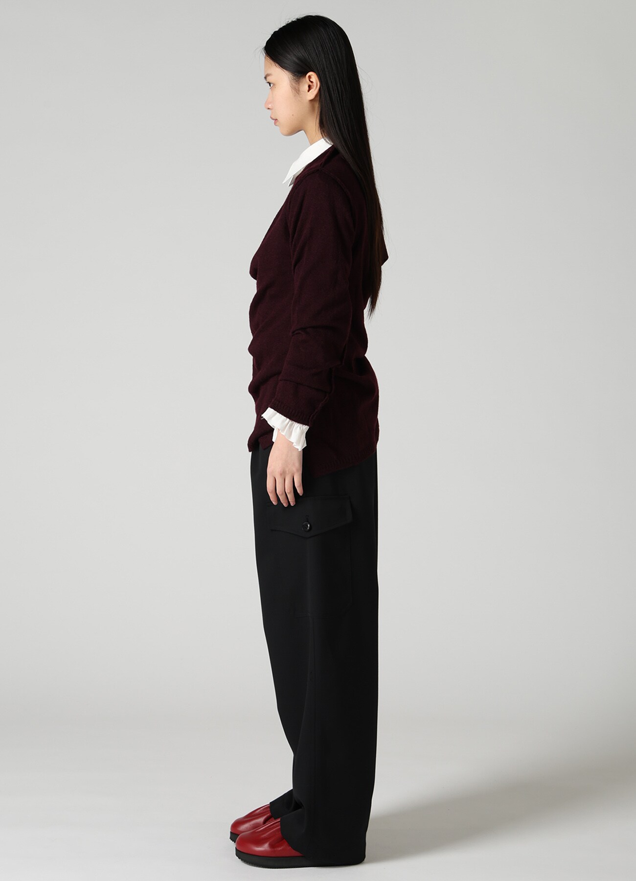 12G JERSEY TWISTED KNIT PULLOVER