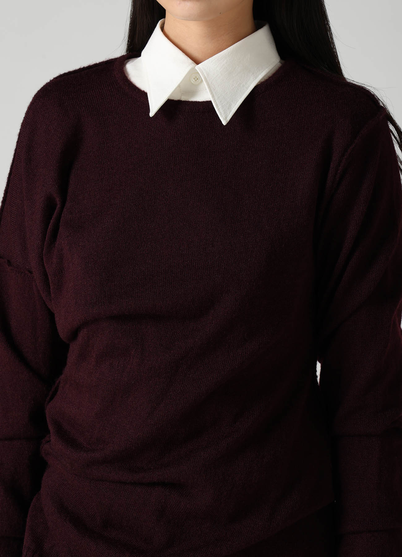 12G JERSEY TWISTED KNIT PULLOVER