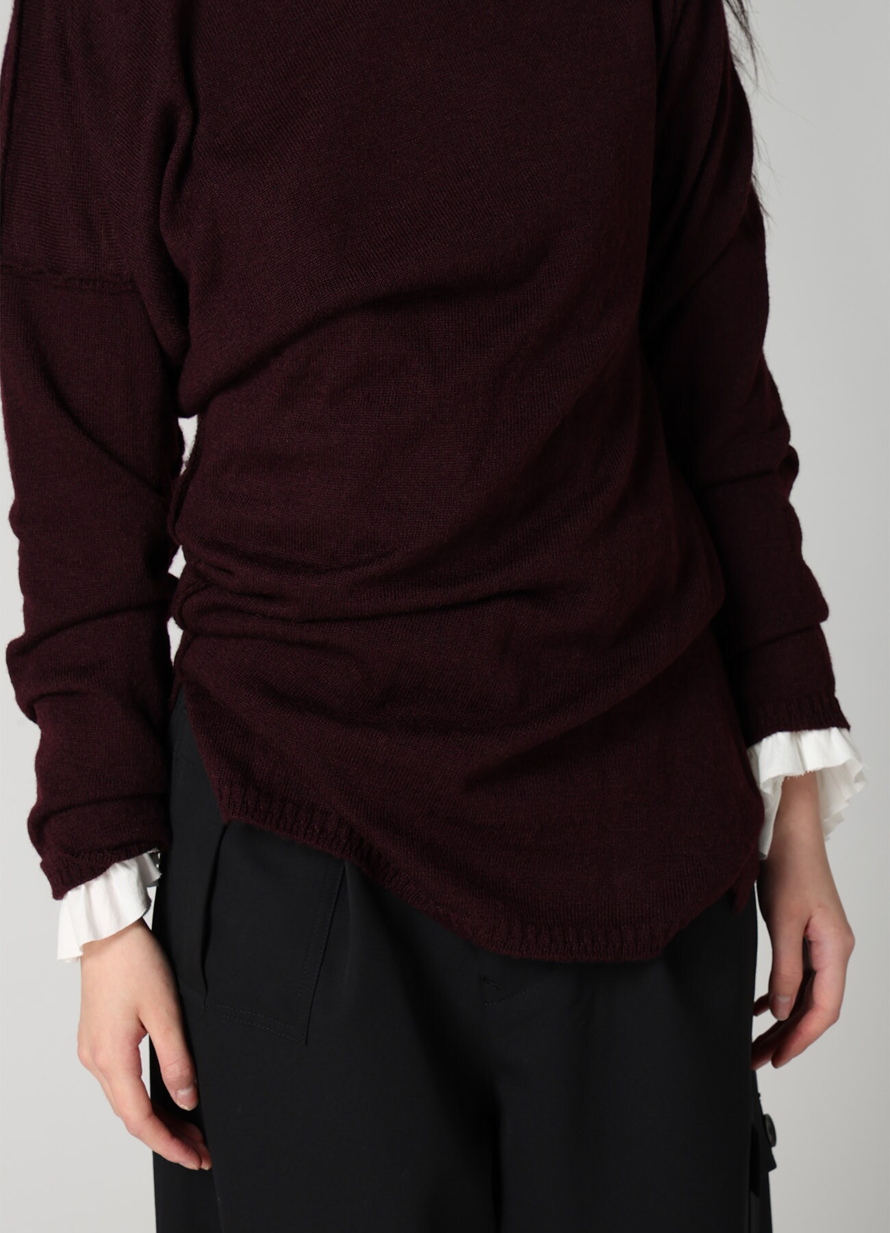 12G JERSEY TWISTED KNIT PULLOVER