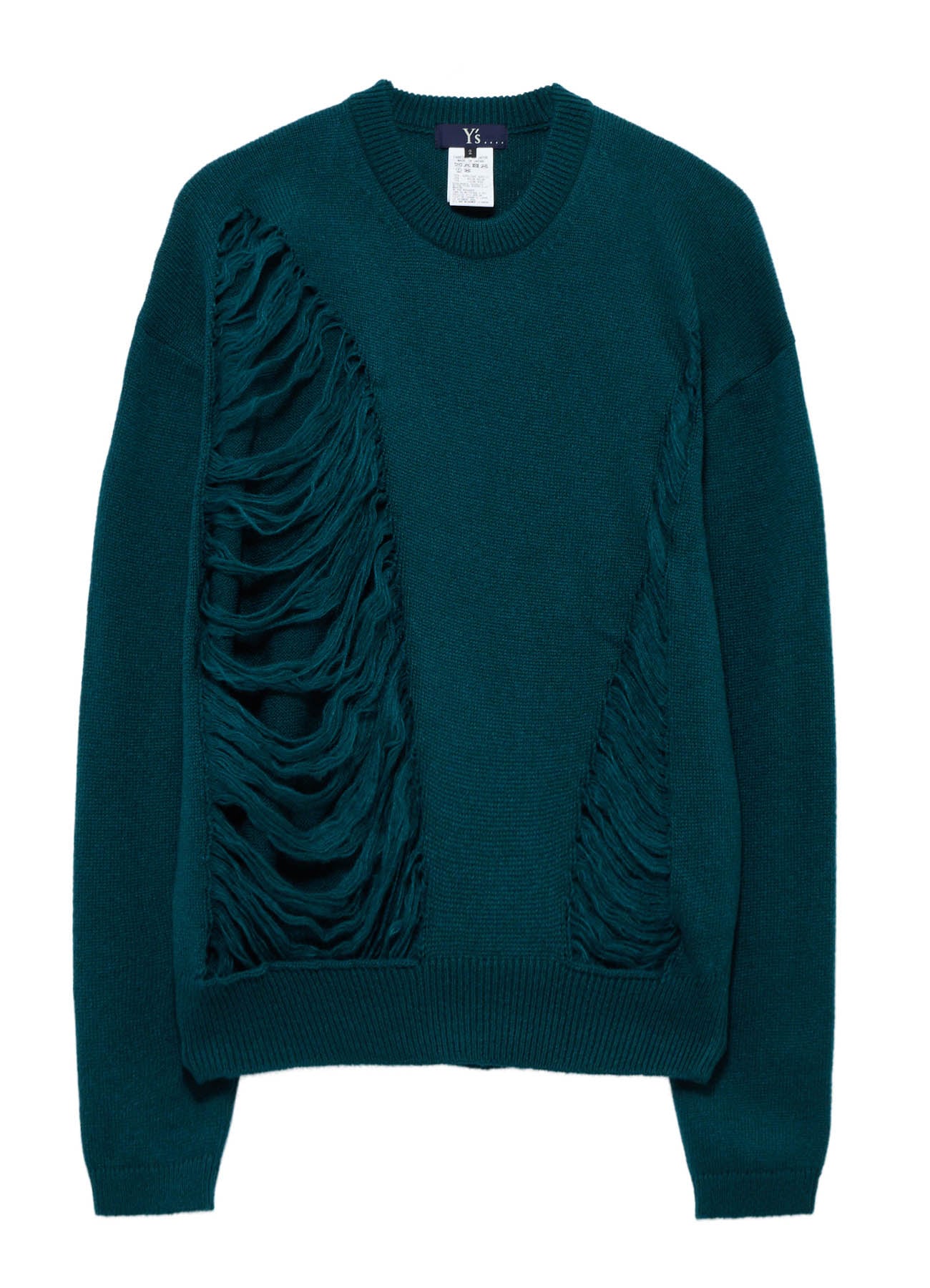 8G JERSEY DAMAGED KNIT(S Green): Y's.｜THE SHOP YOHJI YAMAMOTO