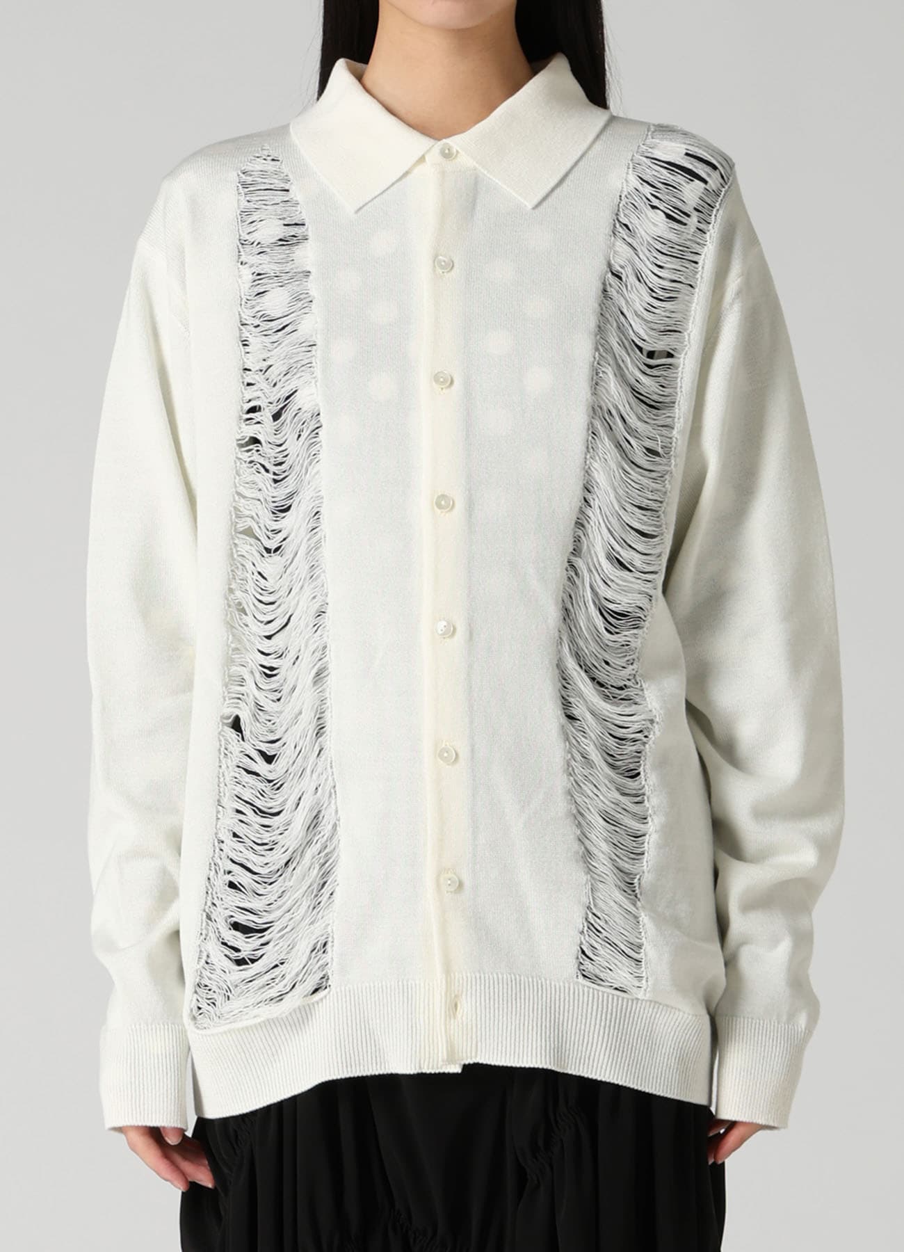 12G JERSEY DAMAGED CARDIGAN
