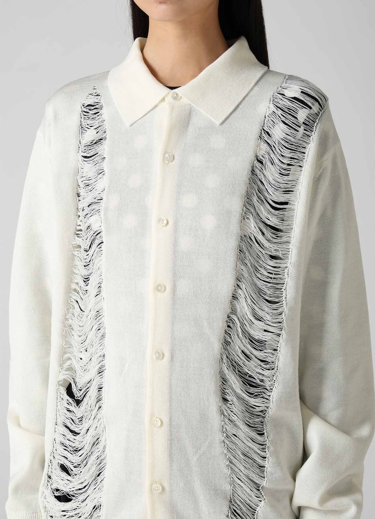 12G JERSEY DAMAGED CARDIGAN