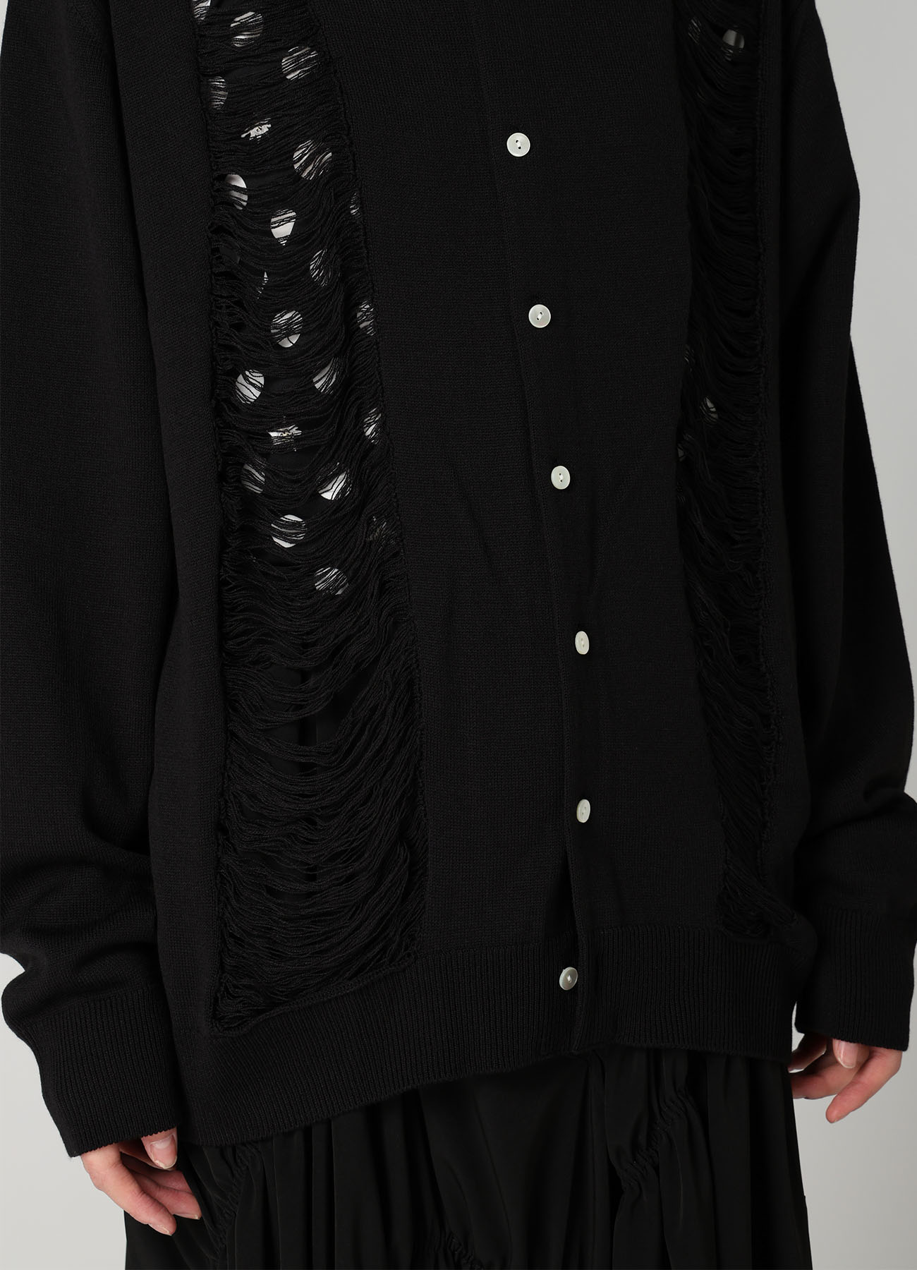 12G JERSEY DAMAGED CARDIGAN
