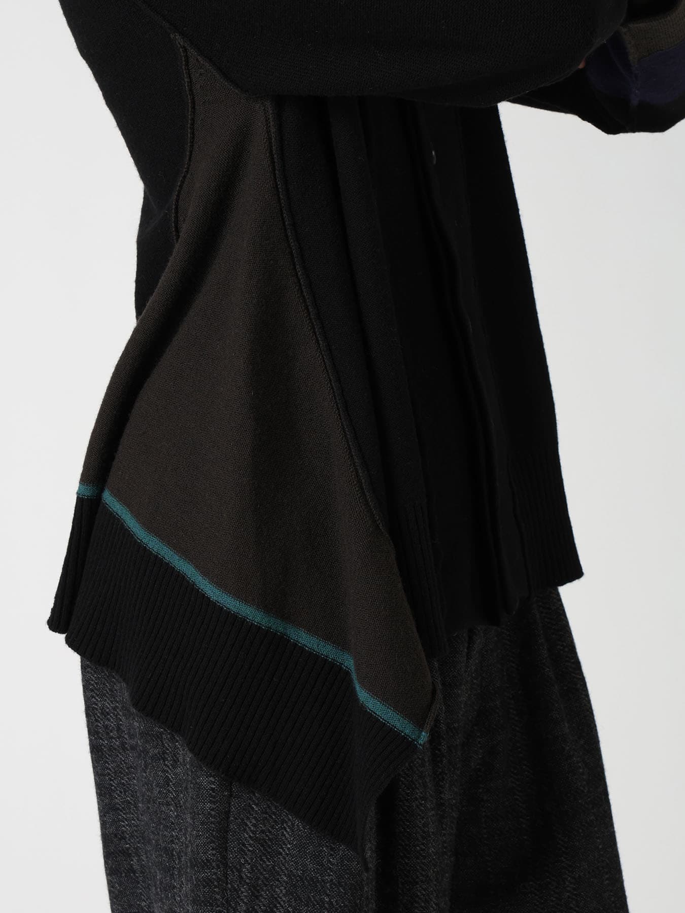 REVERSE JERSEY SIDE DRAPE JACKET