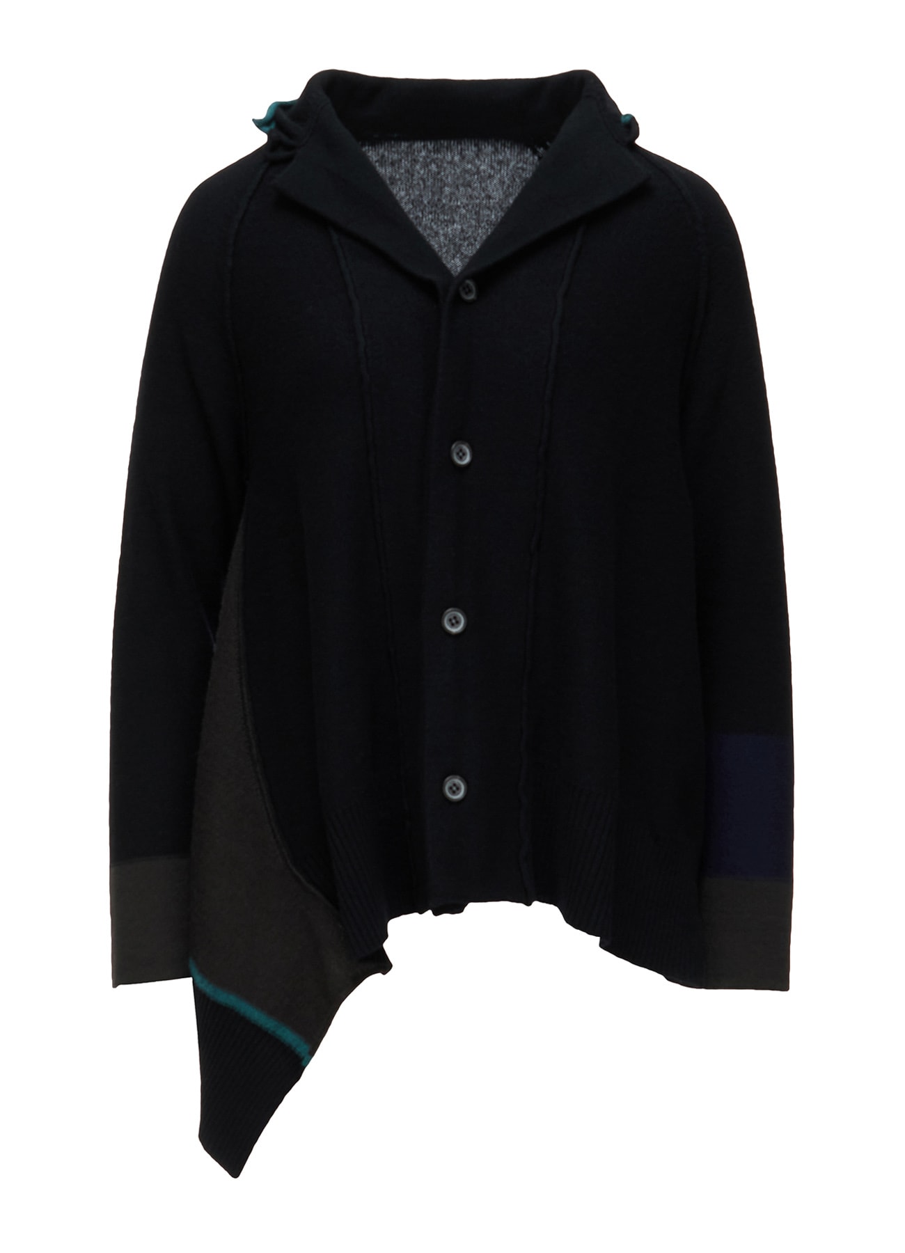 REVERSE JERSEY SIDE DRAPE JACKET