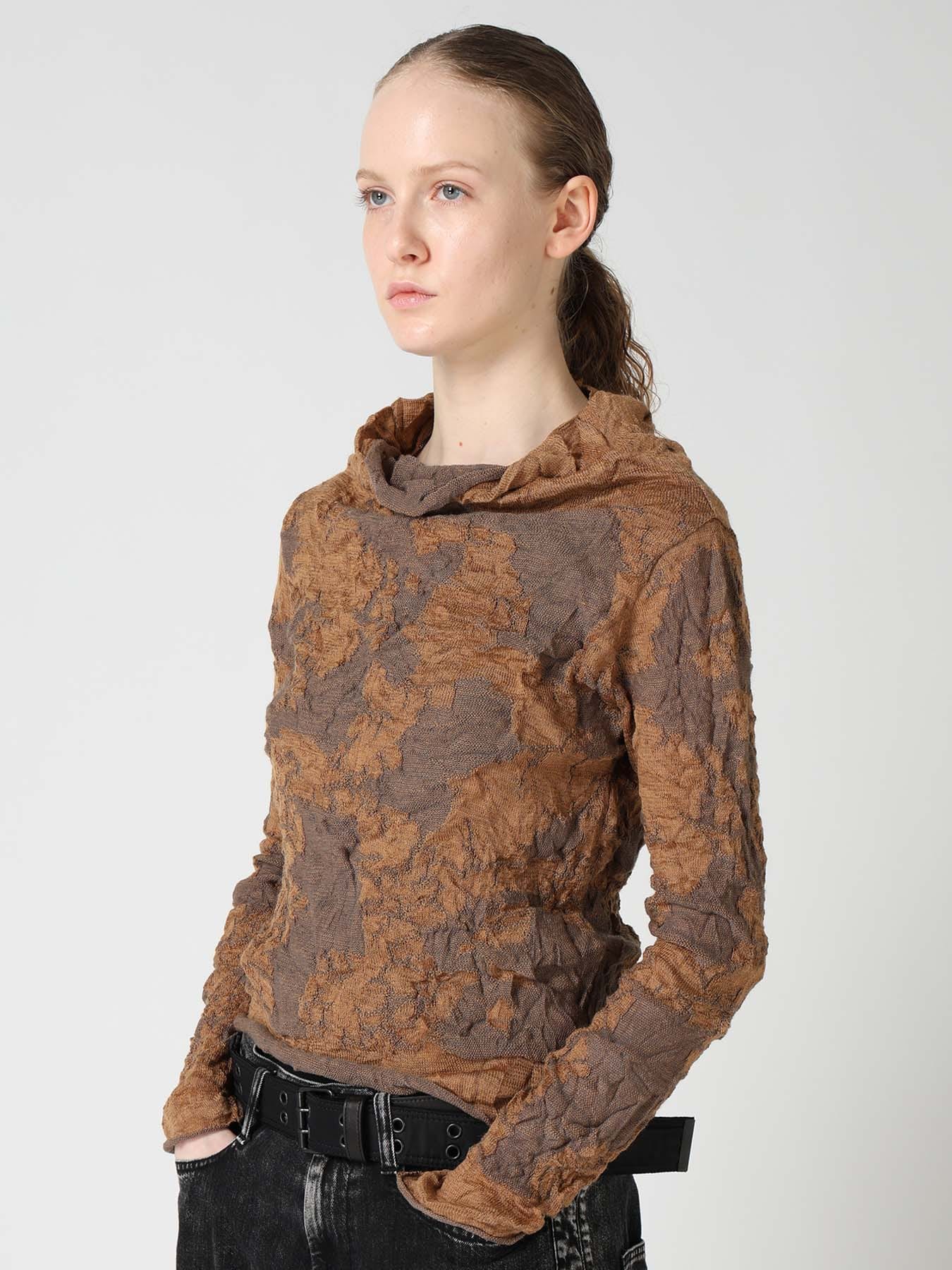 CRACKED PATTERN LINKS OFF NECK PULLOVER