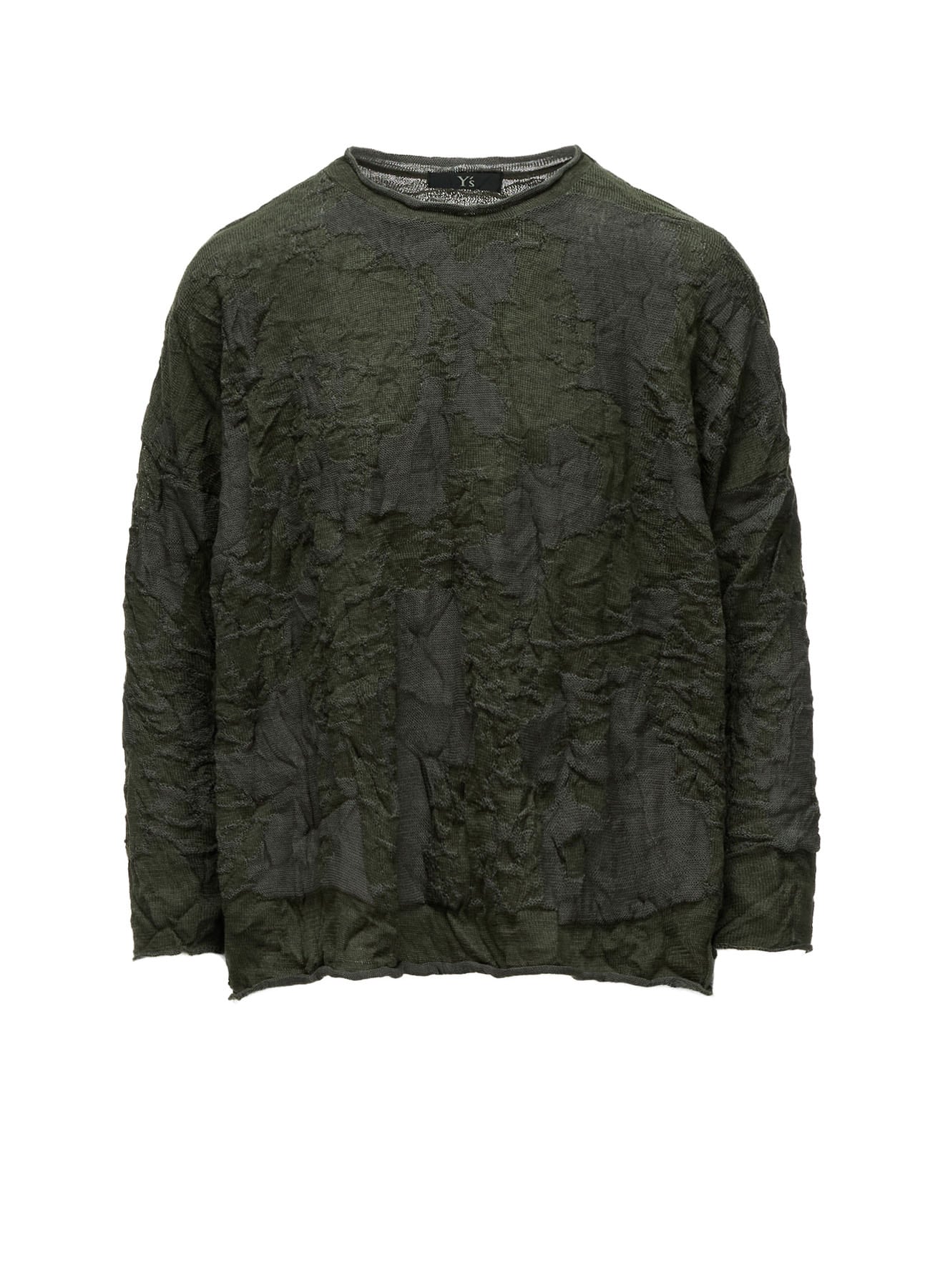 CRACKED PATTERN LINKS BIG PULLOVER(S Black): Y's｜THE SHOP YOHJI