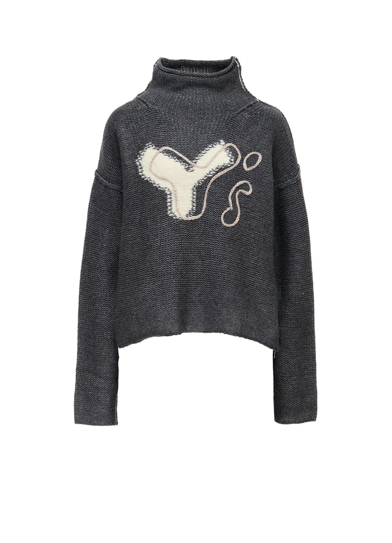 Y's LOGO KNIT PULLOVER(S Charcoal): Y's｜THE SHOP YOHJI YAMAMOTO