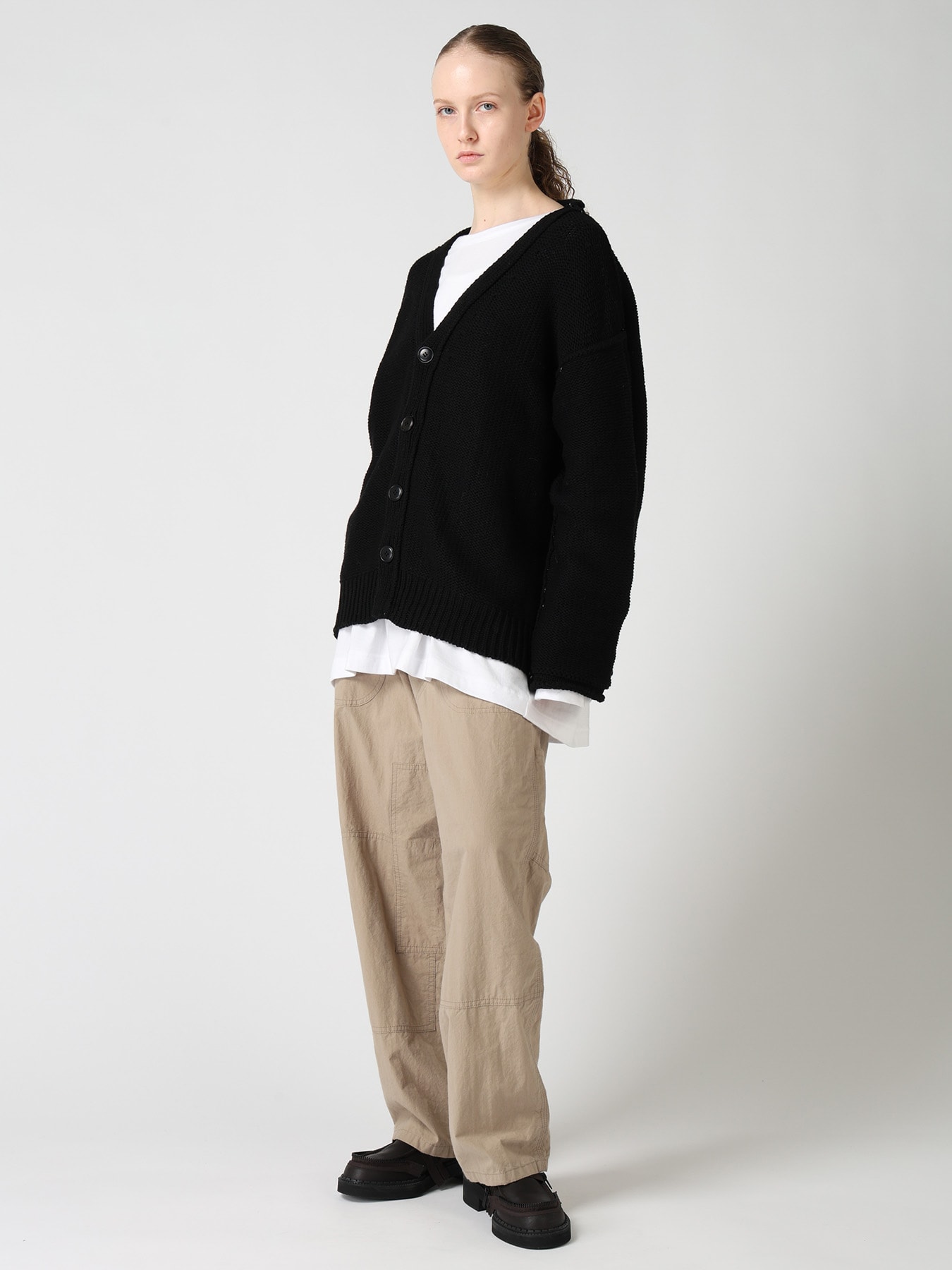 Y's LOGO KNIT CARDIGAN(S Black): Y's｜THE SHOP YOHJI YAMAMOTO