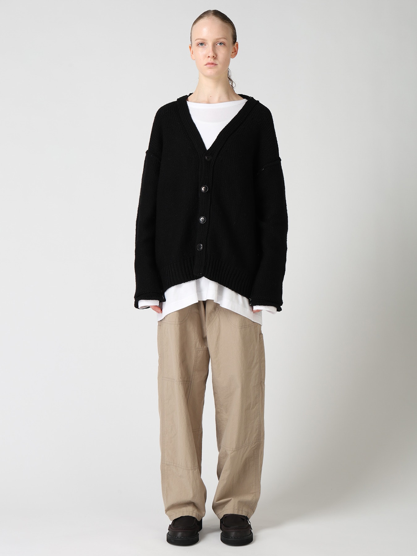 Y's LOGO KNIT CARDIGAN(S Black): Y's|THE SHOP YOHJI YAMAMOTO Y's LOGO KNIT CARDIGAN(S Black): Y's|THE SHOP YOHJI YAMAMOTO