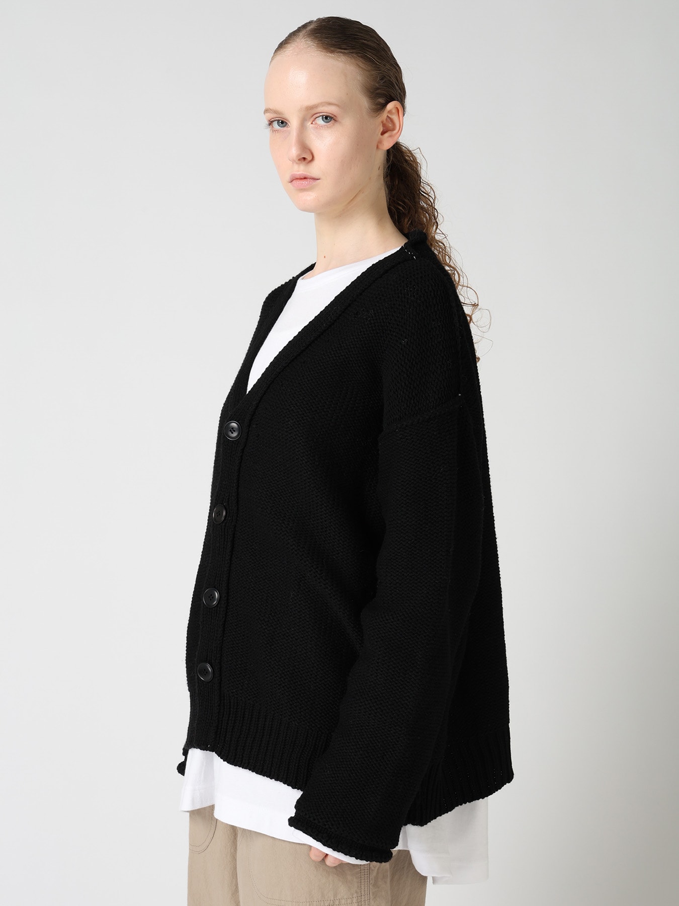 Y's カーディガン Y's LOGO KNIT CARDIGAN(S Black): Y's｜THE SHOP YOHJI YAMAMOTO