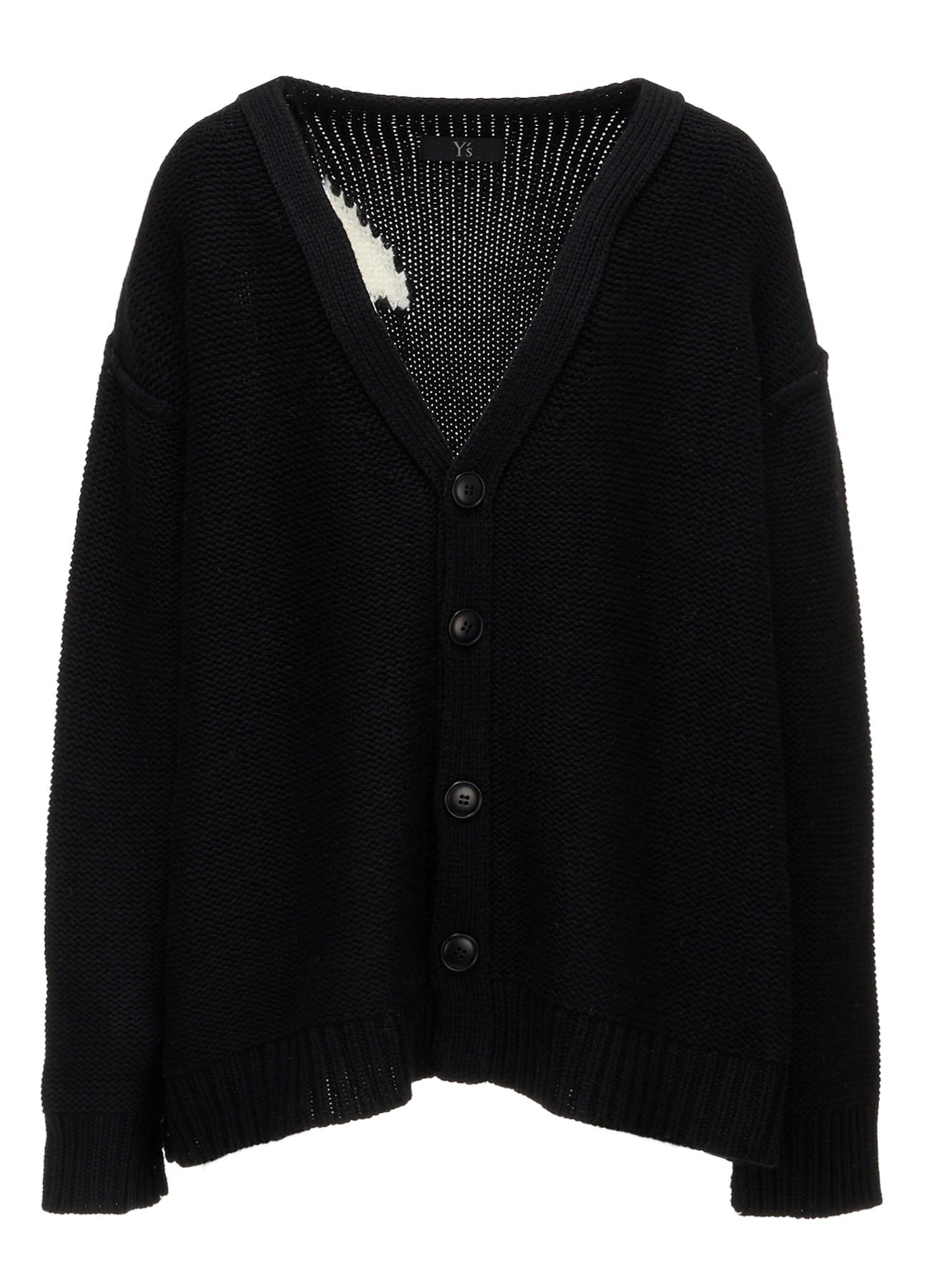 Y's LOGO KNIT CARDIGAN(S Black): Y's｜THE SHOP YOHJI YAMAMOTO