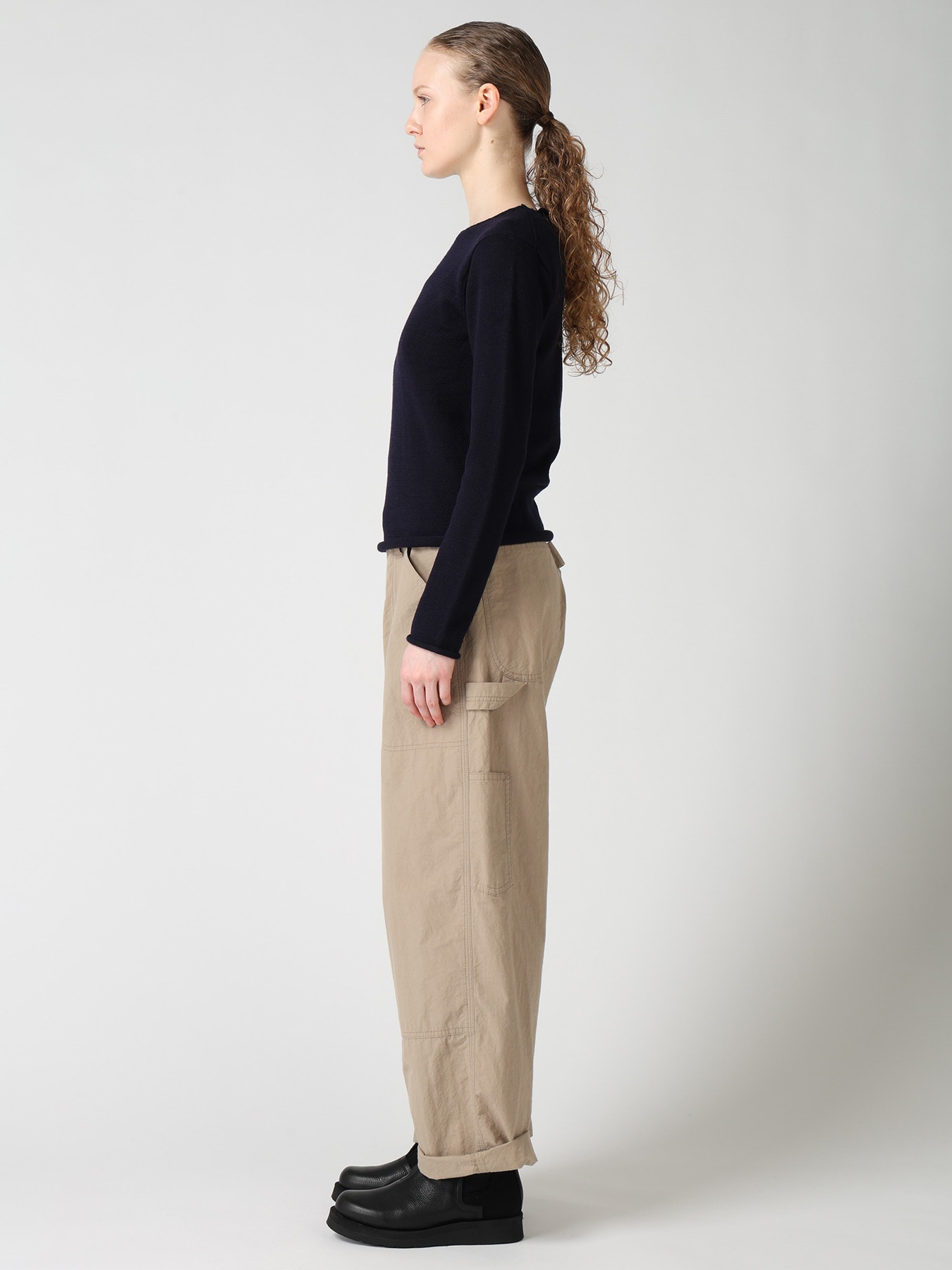 WOOL JERSEY LACE PULLOVER