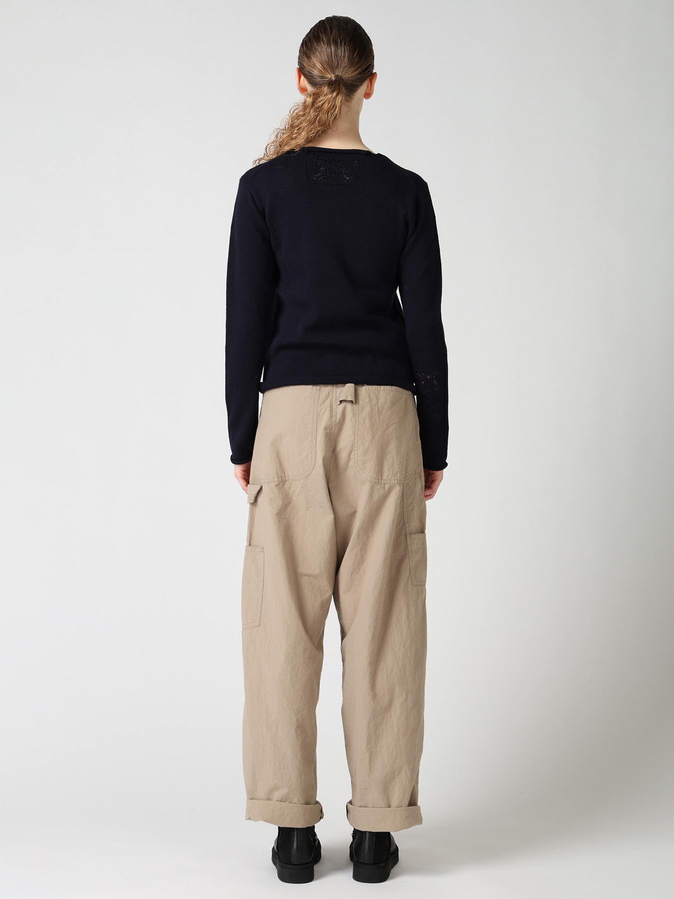 WOOL JERSEY LACE PULLOVER