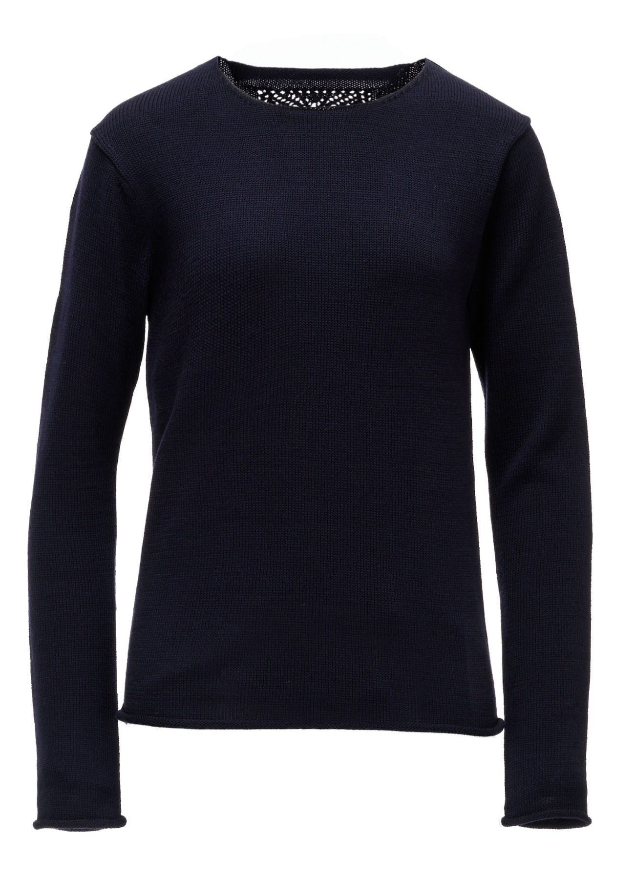 WOOL JERSEY LACE PULLOVER