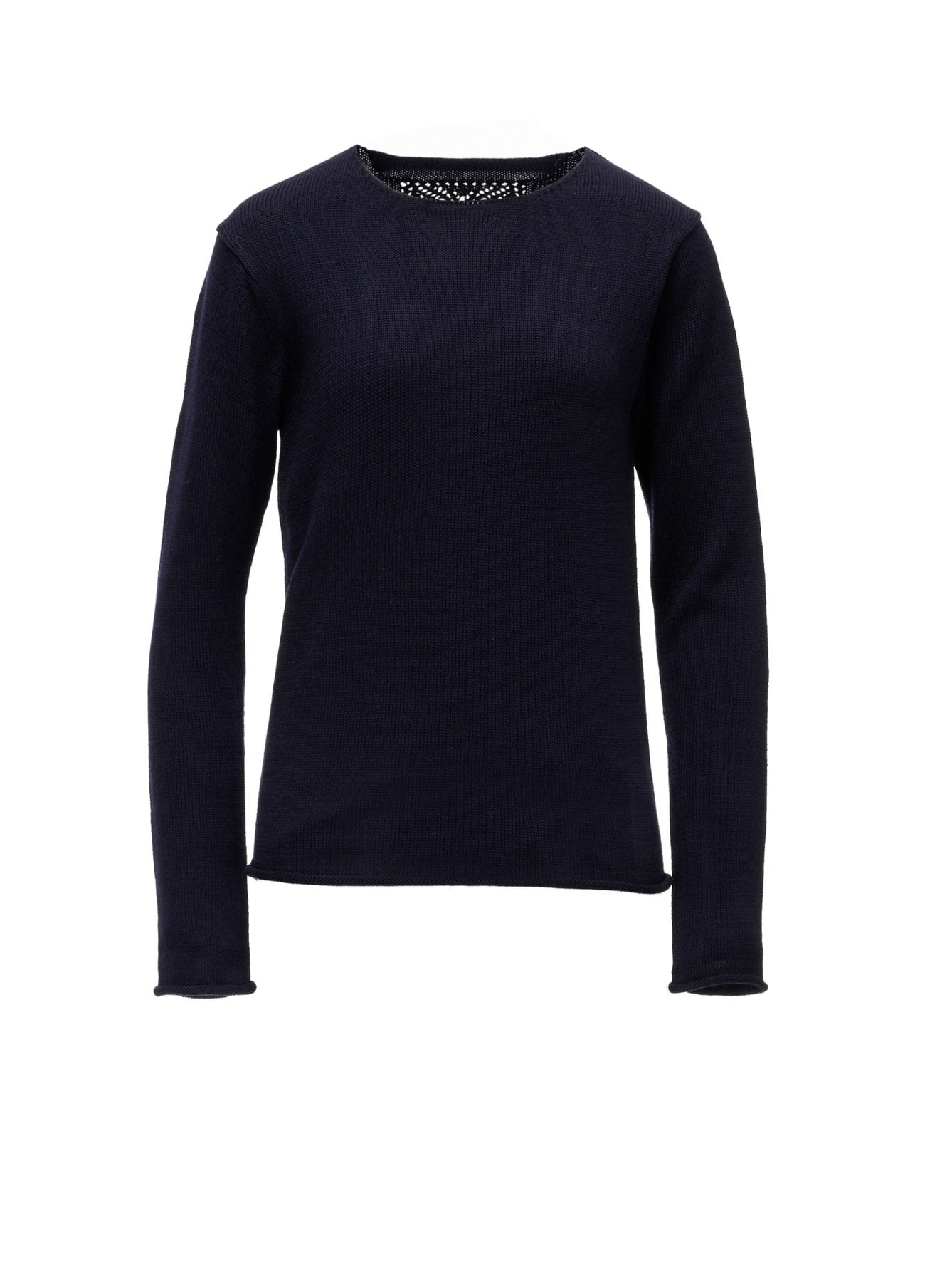 WOOL JERSEY LACE PULLOVER
