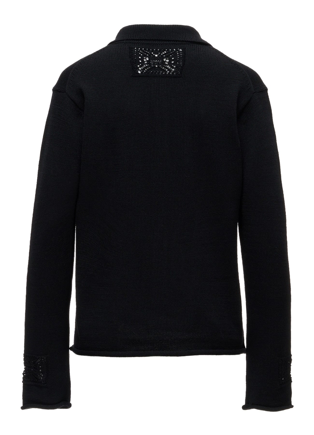 WOOL JERSEY LACE CARDIGAN