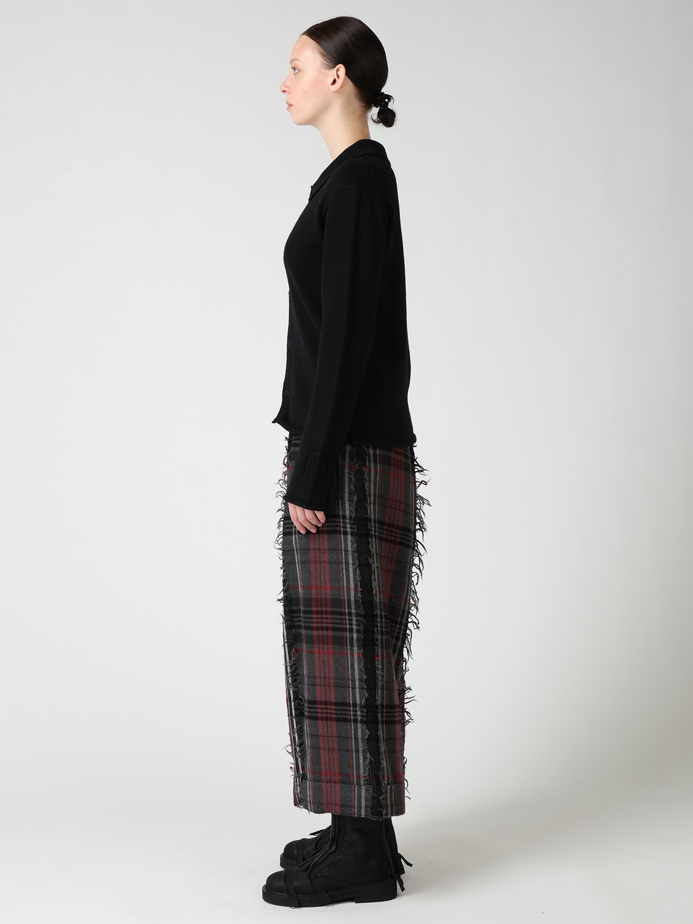 WOOL JERSEY LACE CARDIGAN